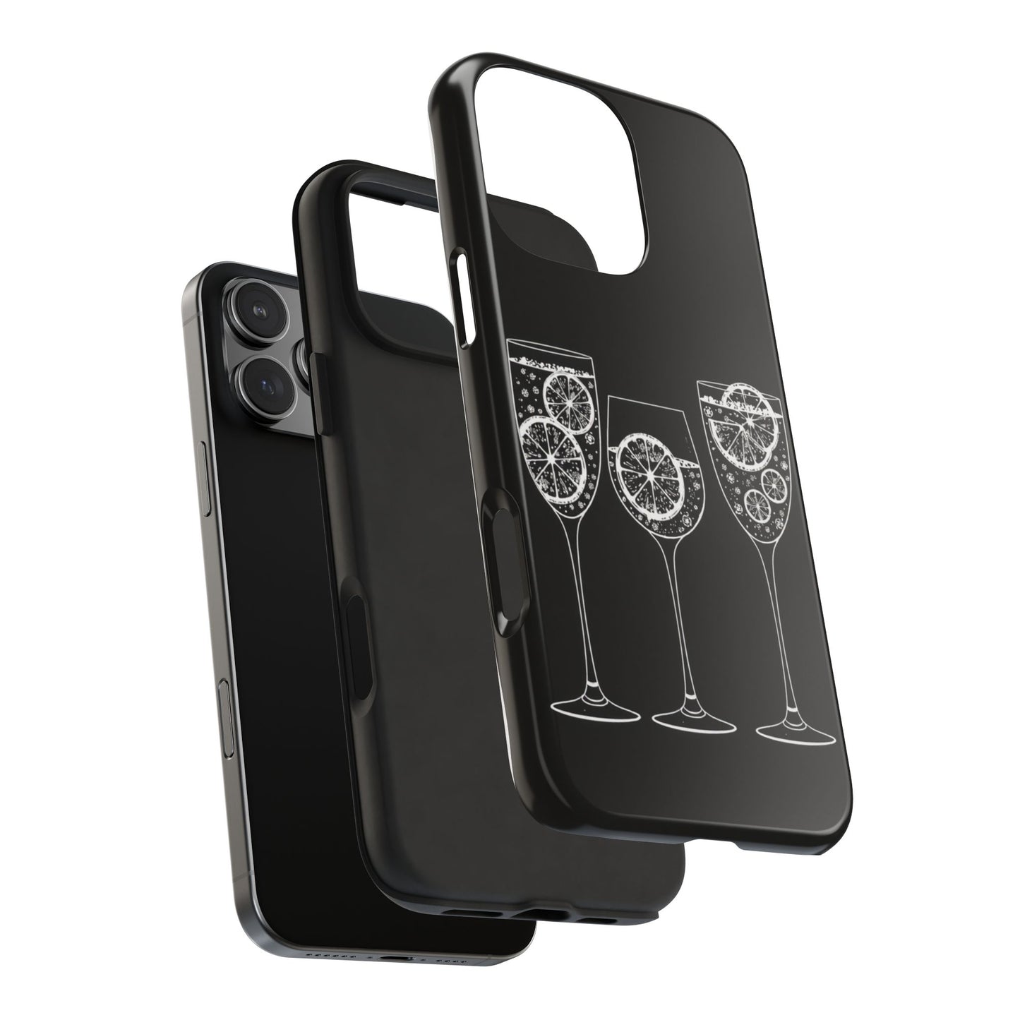 Stylish Tough Phone Cases with Citrus Glass Design, Protective Cases for Parties, Summer Events, and Everyday Use