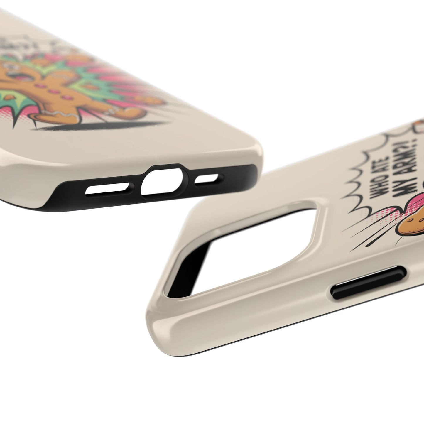 Funny Gingerbread Man Phone Case - Who Ate My Arm? Tough Protection