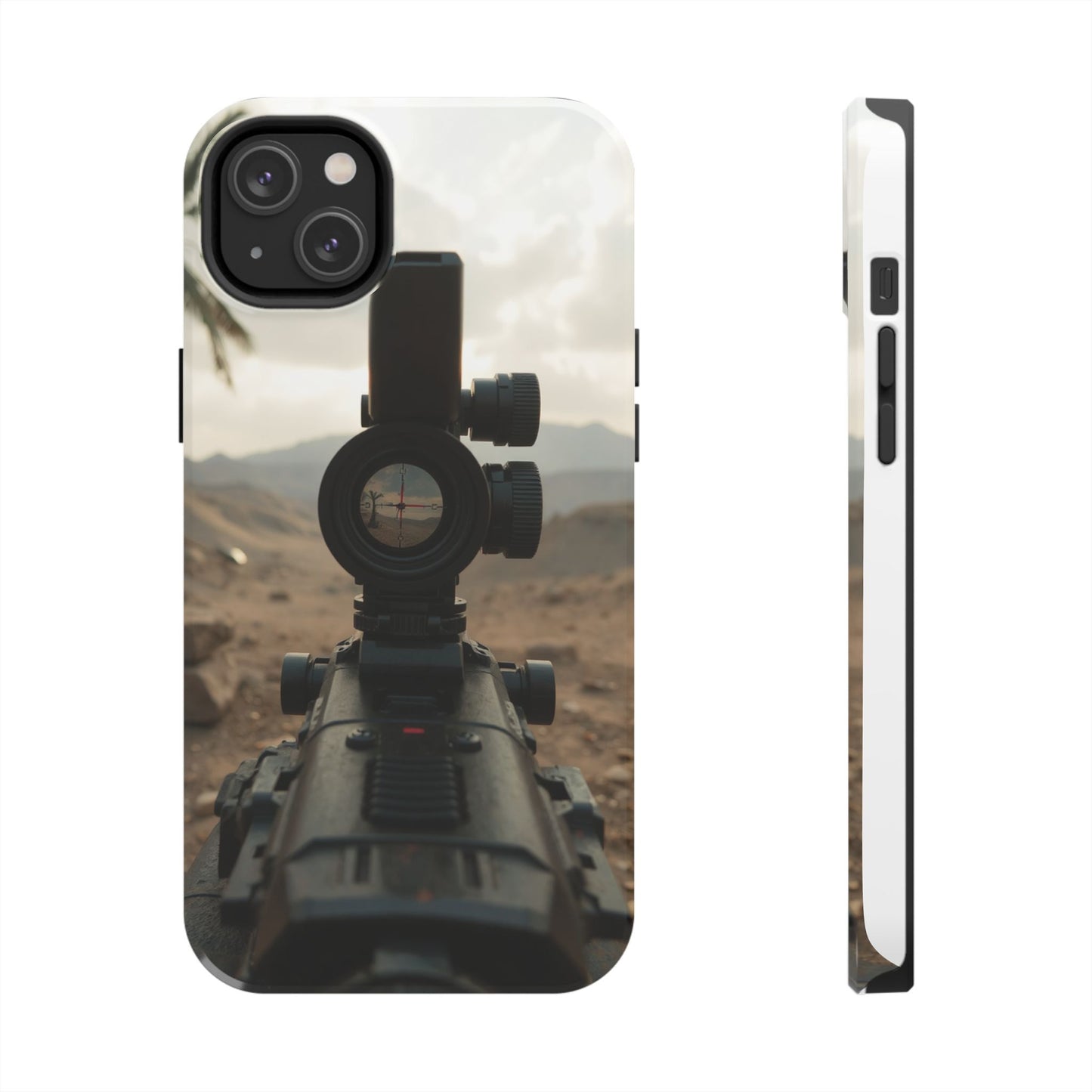 Tough Phone Case with Sniper Scope Design - Durable & Stylish Protection for Outdoors Enthusiasts