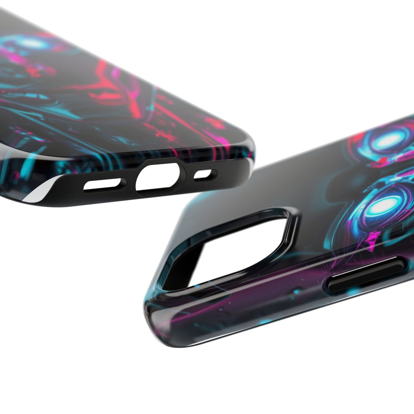 Futuristic Phone Case, Tough Phone Cover, Cyberpunk Style, Robot Design, Gift for Tech Lovers, Unique Phone Accessories