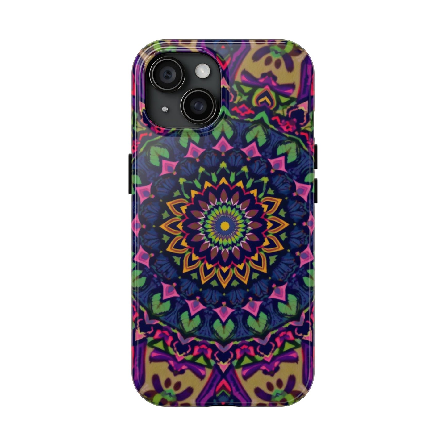 Vibrant Mandala Tough Phone Case - Colorful, Purple Fusion, Durable Protection for Your Device - for iPhone