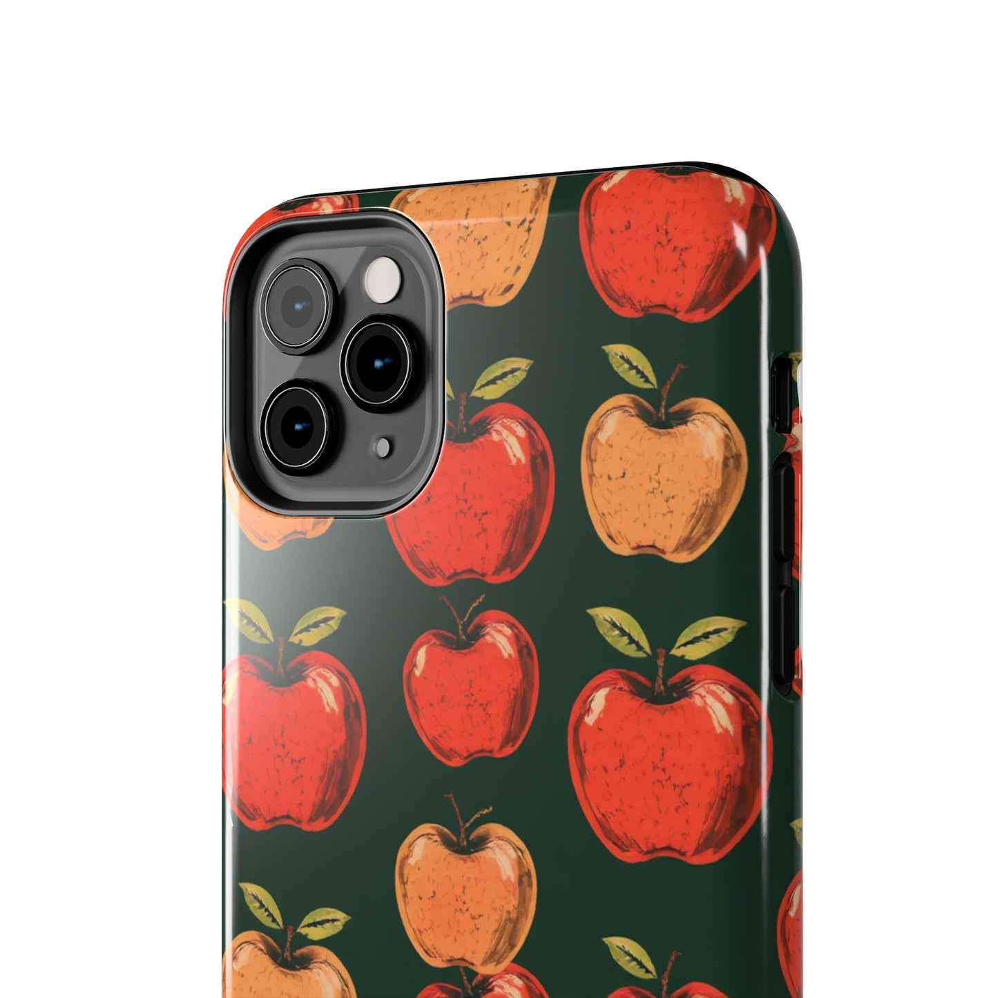 Apple Retro Pattern Tough Phone Case - Durable, Stylish, and Protective for Everyday Use - for iPhone