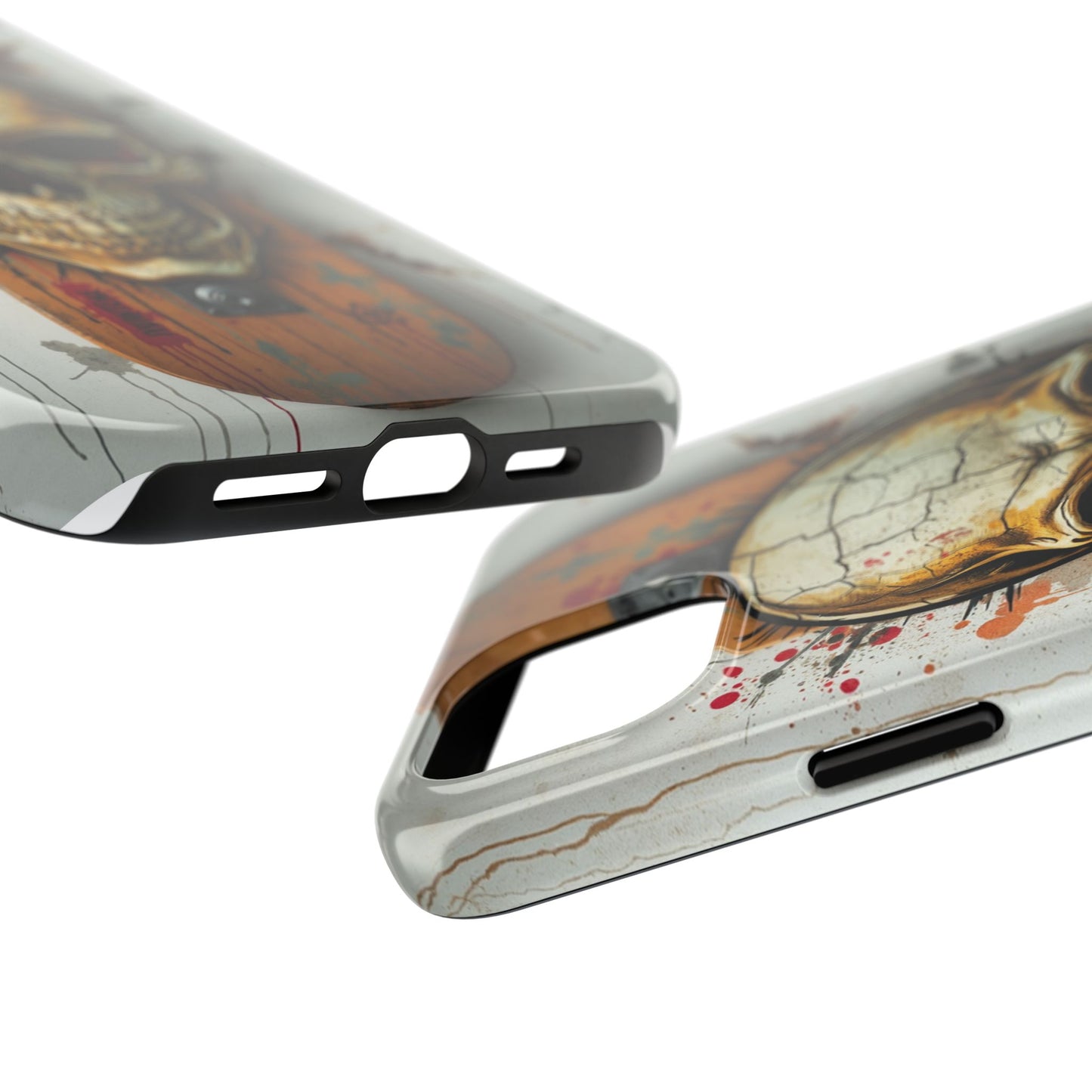 Edgy Skull Tough Phone Case - Durable Protection for Skateboard Enthusiasts