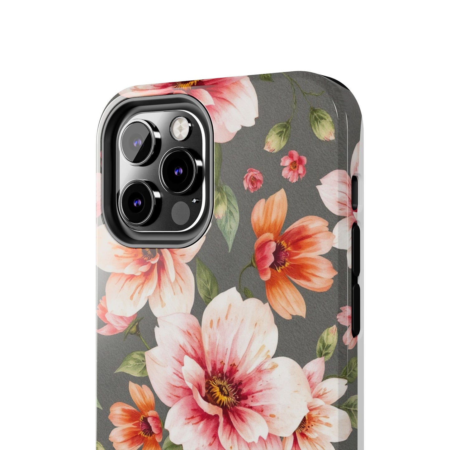 Floral Pink Tough Phone Case - Stylish & Durable Floral Design - for iPhone