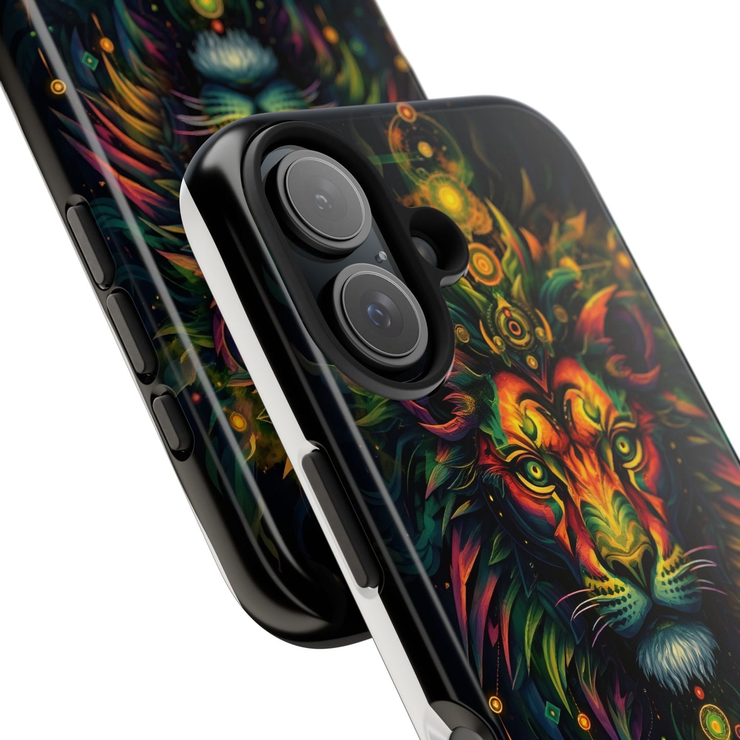 Vibrant Mystical Lion Art Tough Phone Case - Bold Protector for Animal Lovers - for iPhone