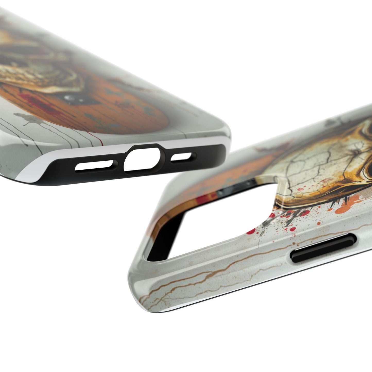Edgy Skull Tough Phone Case - Durable Protection for Skateboard Enthusiasts