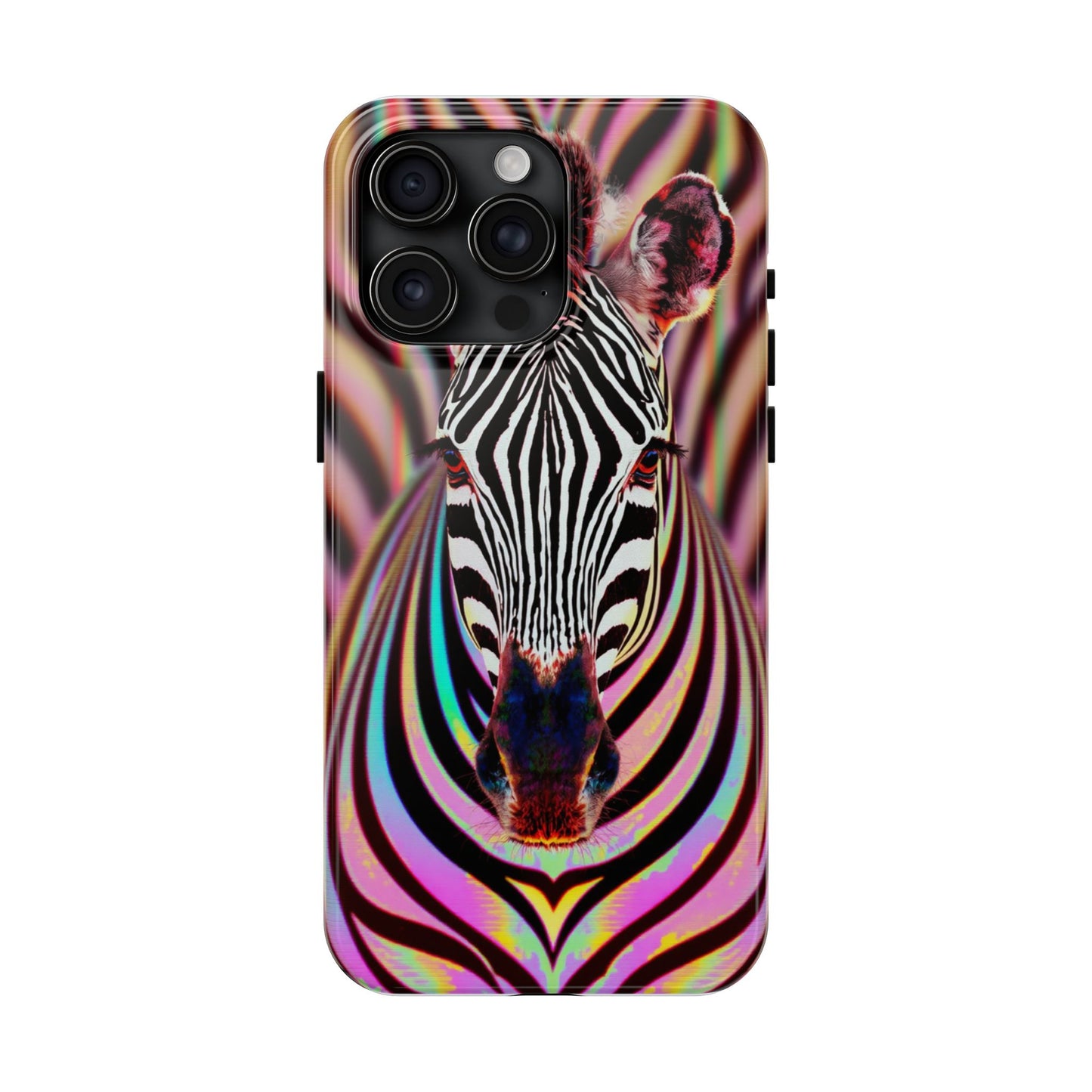Vibrant Zebra Tough Phone Case - Unique Animal Design for Wild Spirit