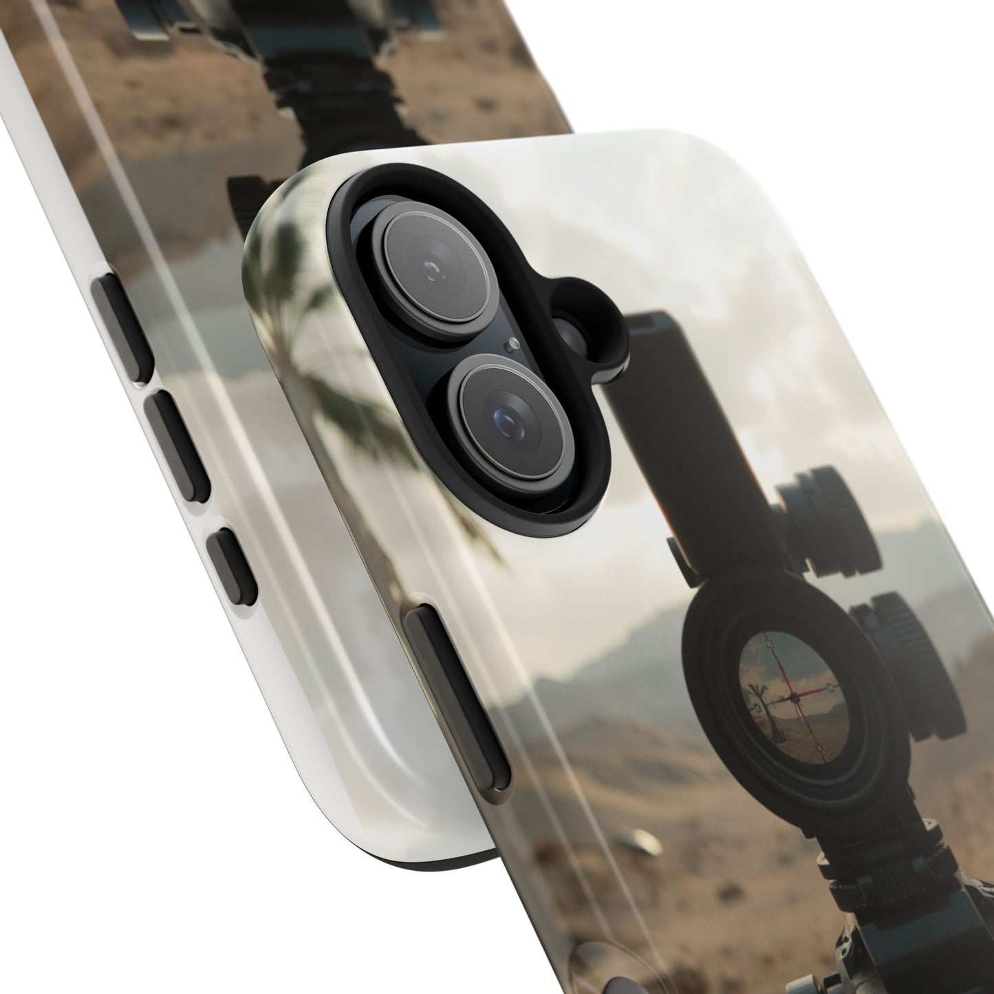 Tough Phone Case with Sniper Scope Design - Durable & Stylish Protection for Outdoors Enthusiasts