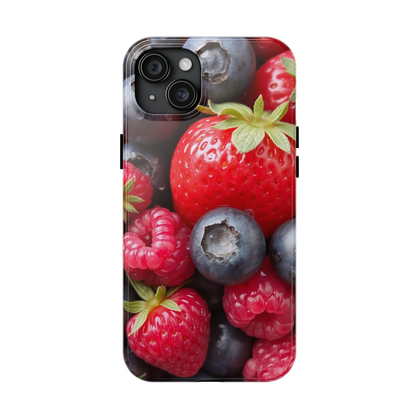 Fruit-Themed Tough Phone Case - Berry Burst Design