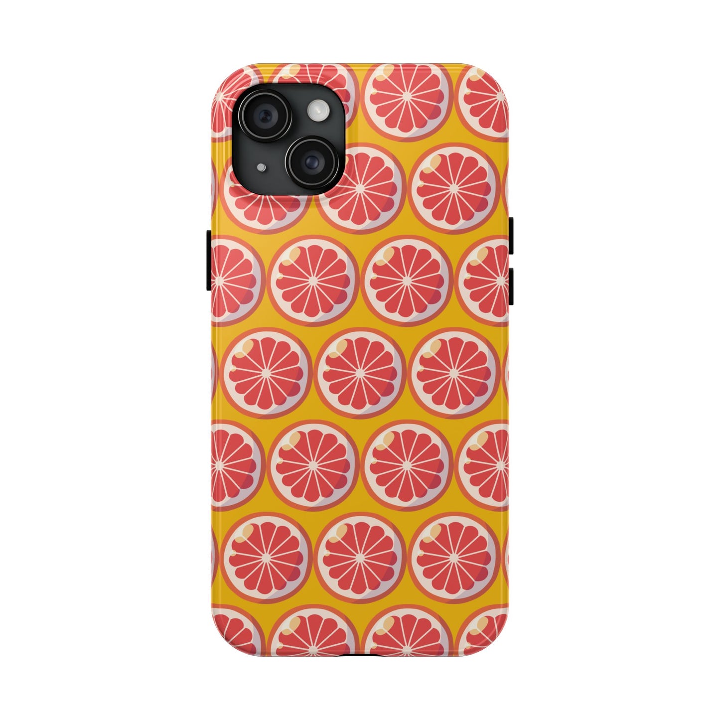 Citrus Pattern Tough Phone Case - Bright Grapefruit Design - for iPhone