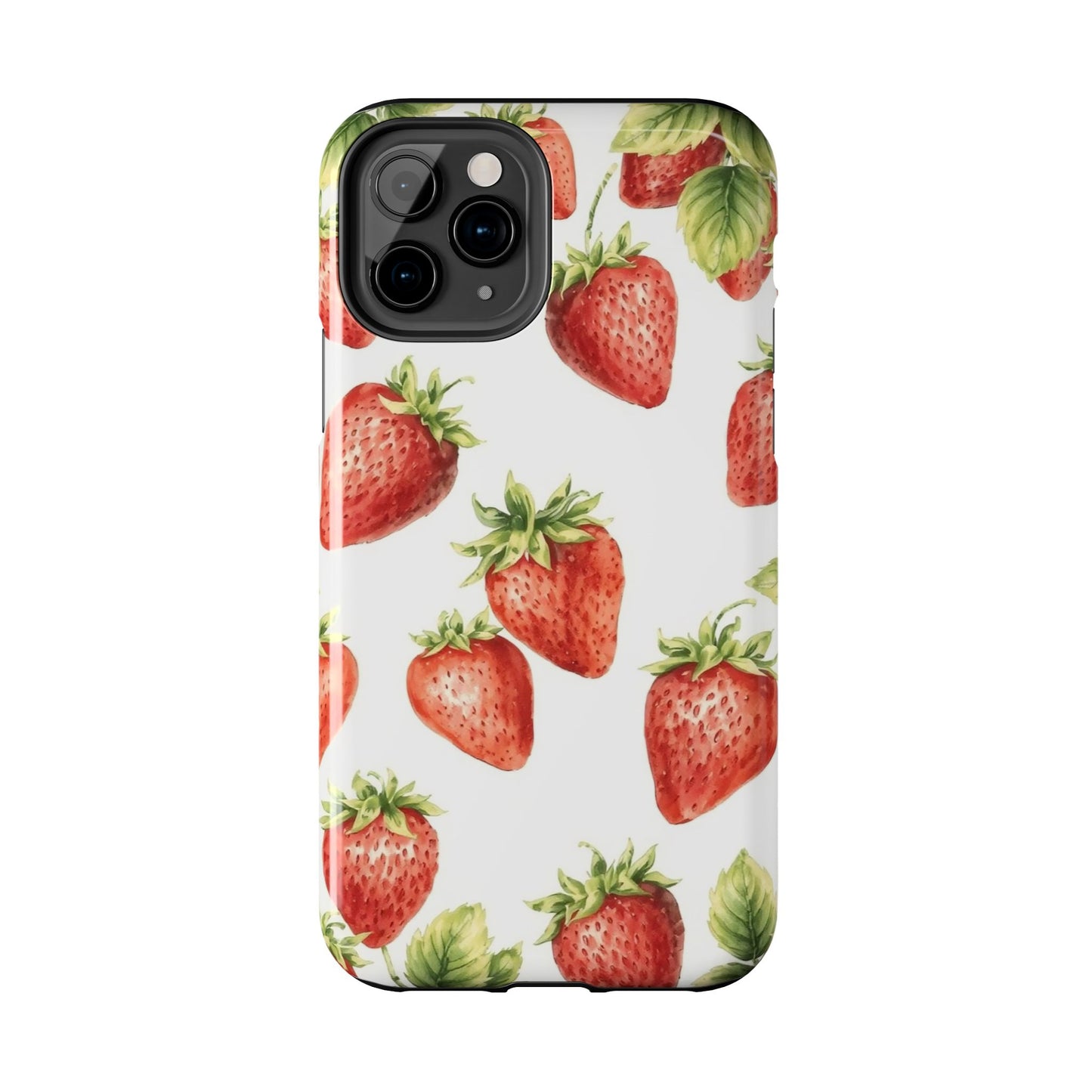 Strawberry Tough Phone Case - Durable Protection with a Fresh Design - for iPhone
