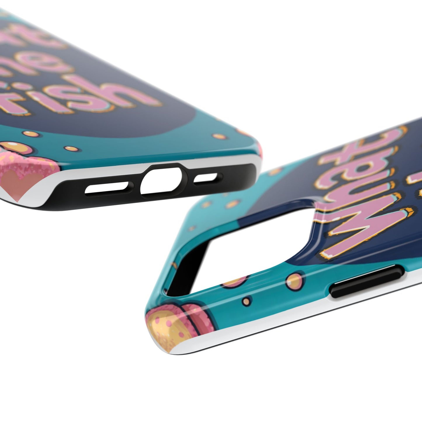 Playful Tough Phone Case - "What the Fish" Design