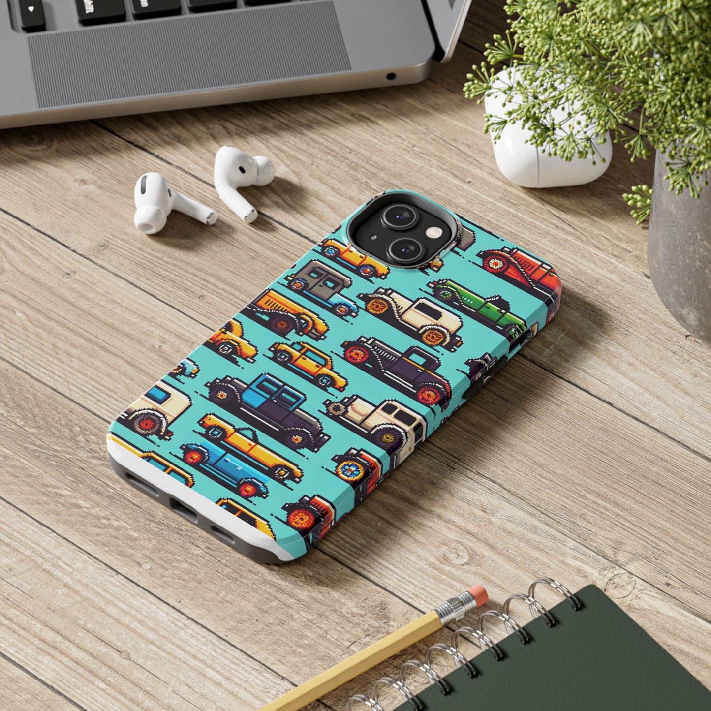 Retro Car Pixel Art Tough Phone Case - Durable & Stylish Protection - for iPhone