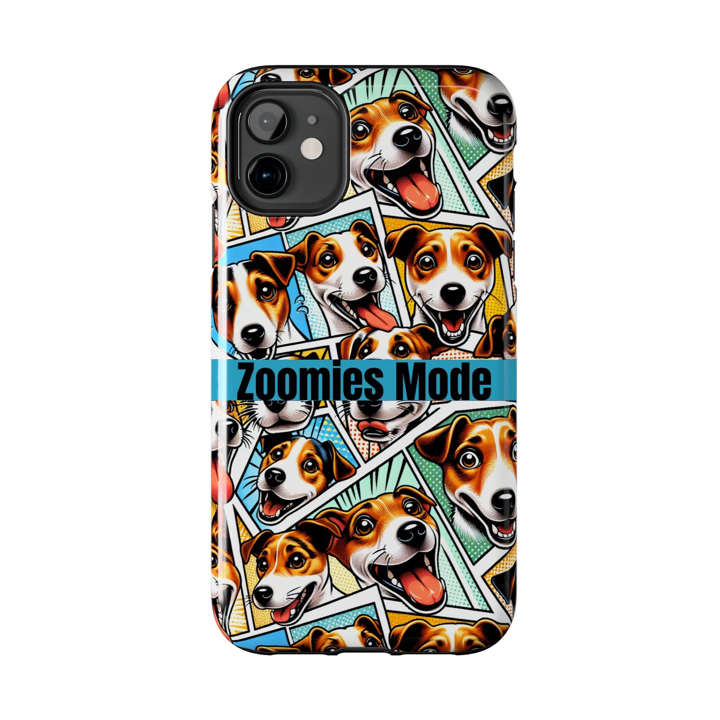Zoomies Mode Jack Russell Tough Phone Case - Fun Dog Design Case for iPhone