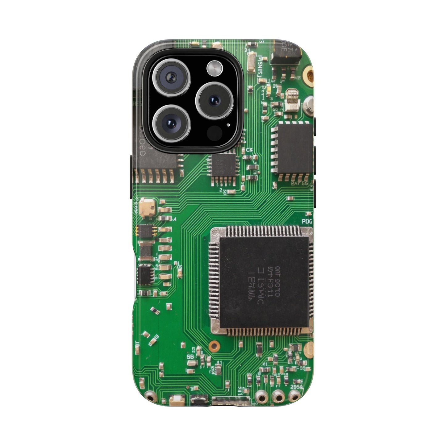Circuit Board Tough Phone Case - Durable Tech Design
