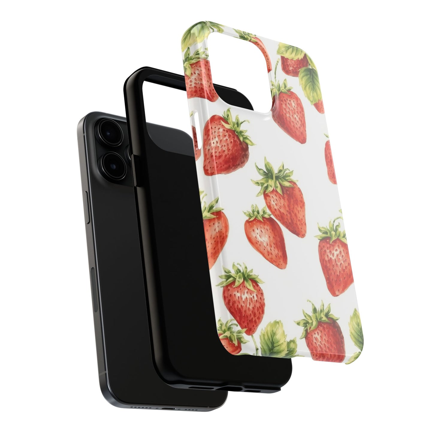 Strawberry Tough Phone Case - Durable Protection with a Fresh Design - for iPhone