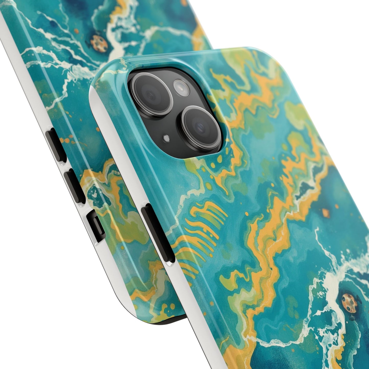 Ocean Wave Tough Phone Case – Durable Protection with Abstract Art Design