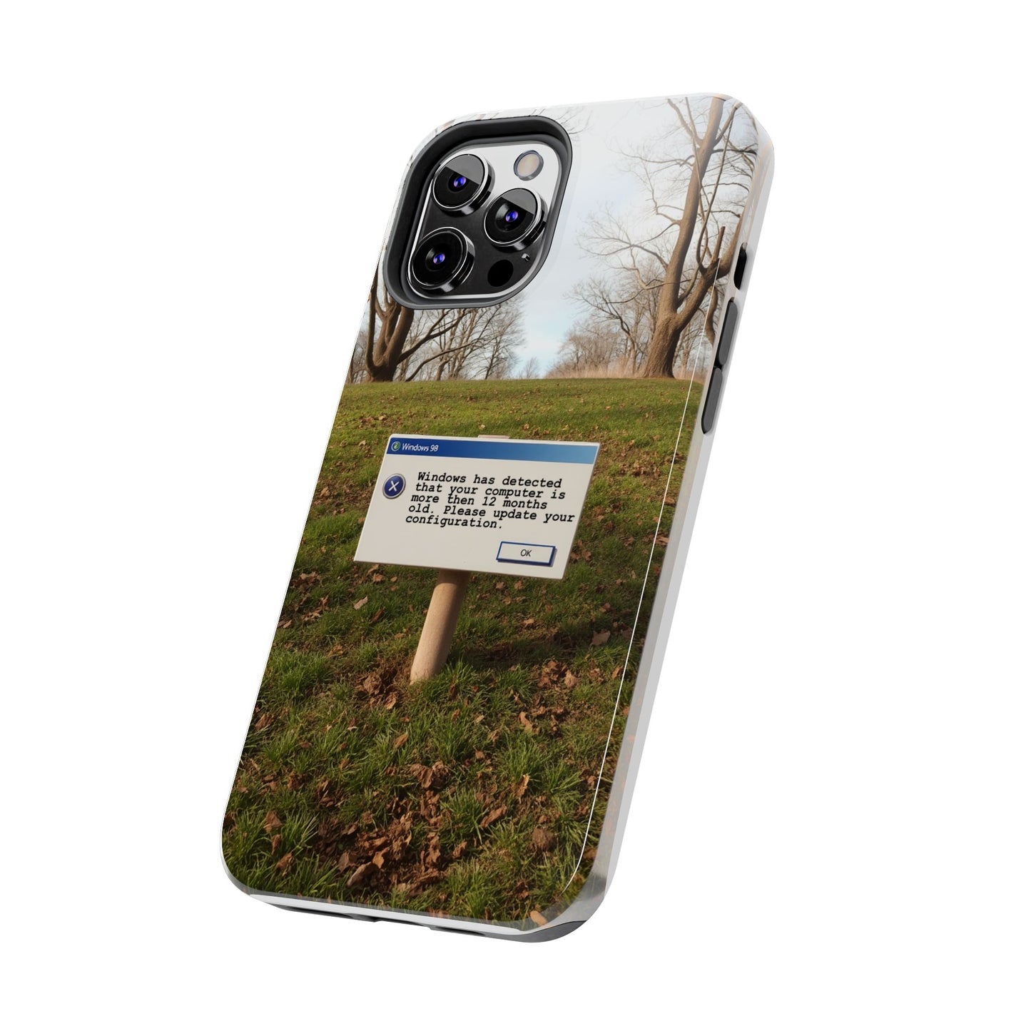 Durable Phone Case with Windows 98 Error Message Design - Perfect Gift for Tech Lovers