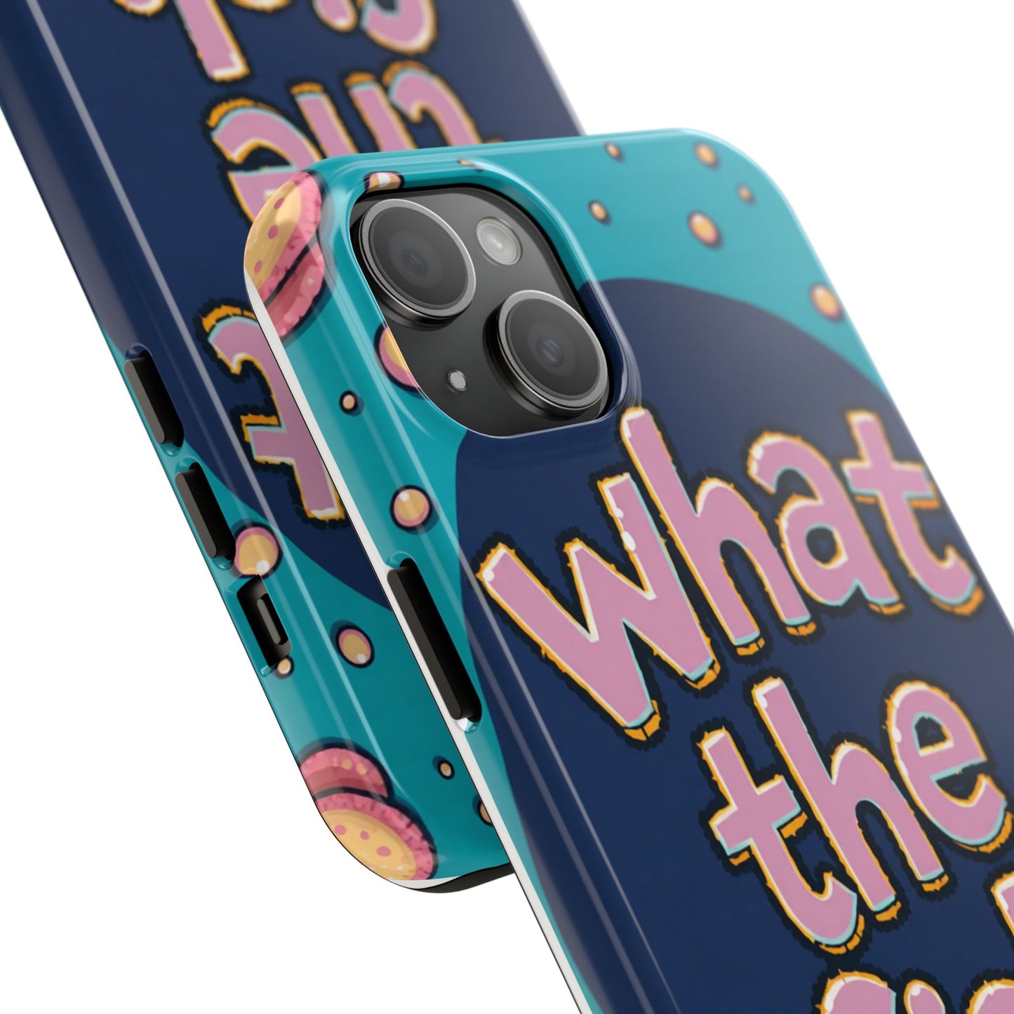 Playful Tough Phone Case - "What the Fish" Design