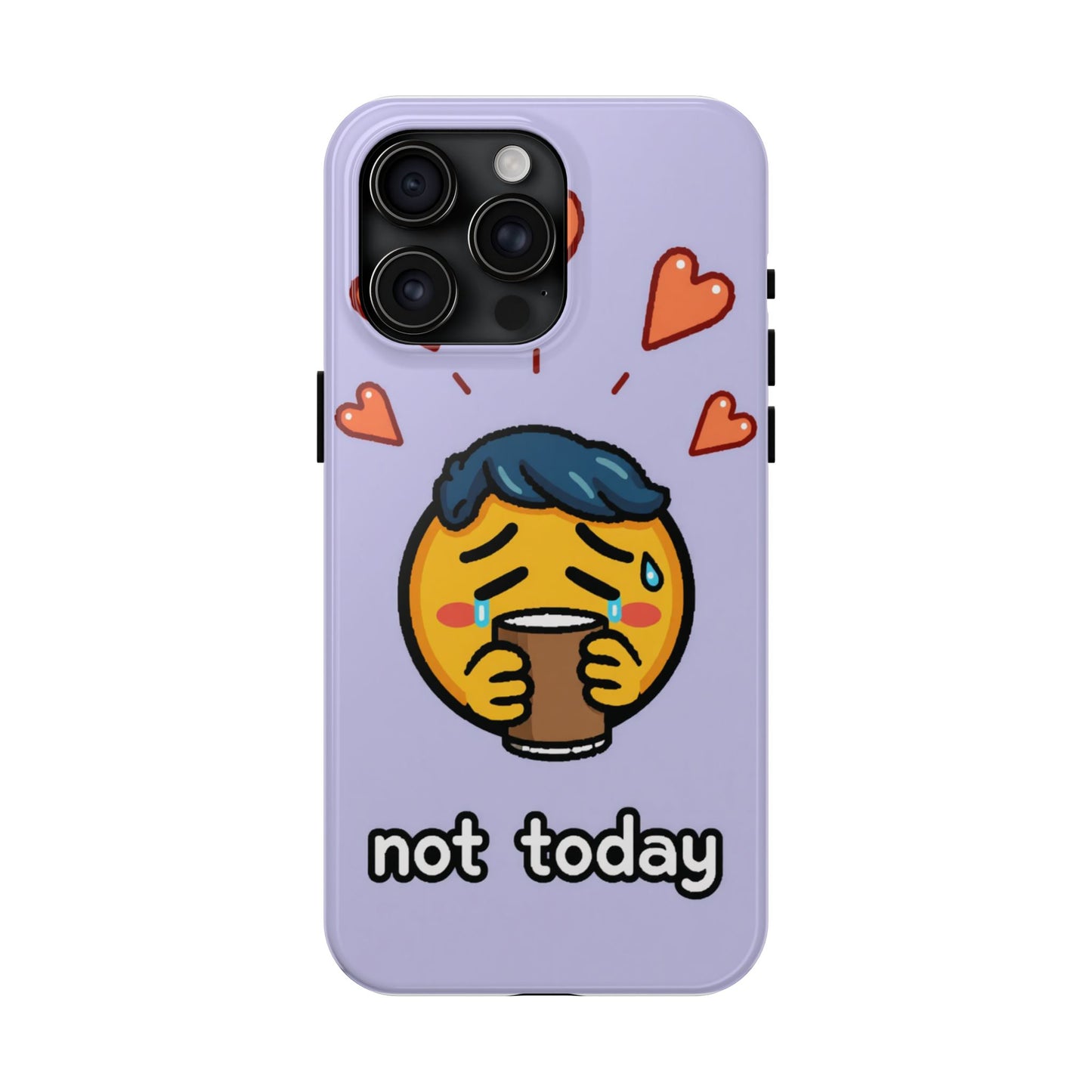 Cute Tough Phone Case - 'Not Today' Emoji Design