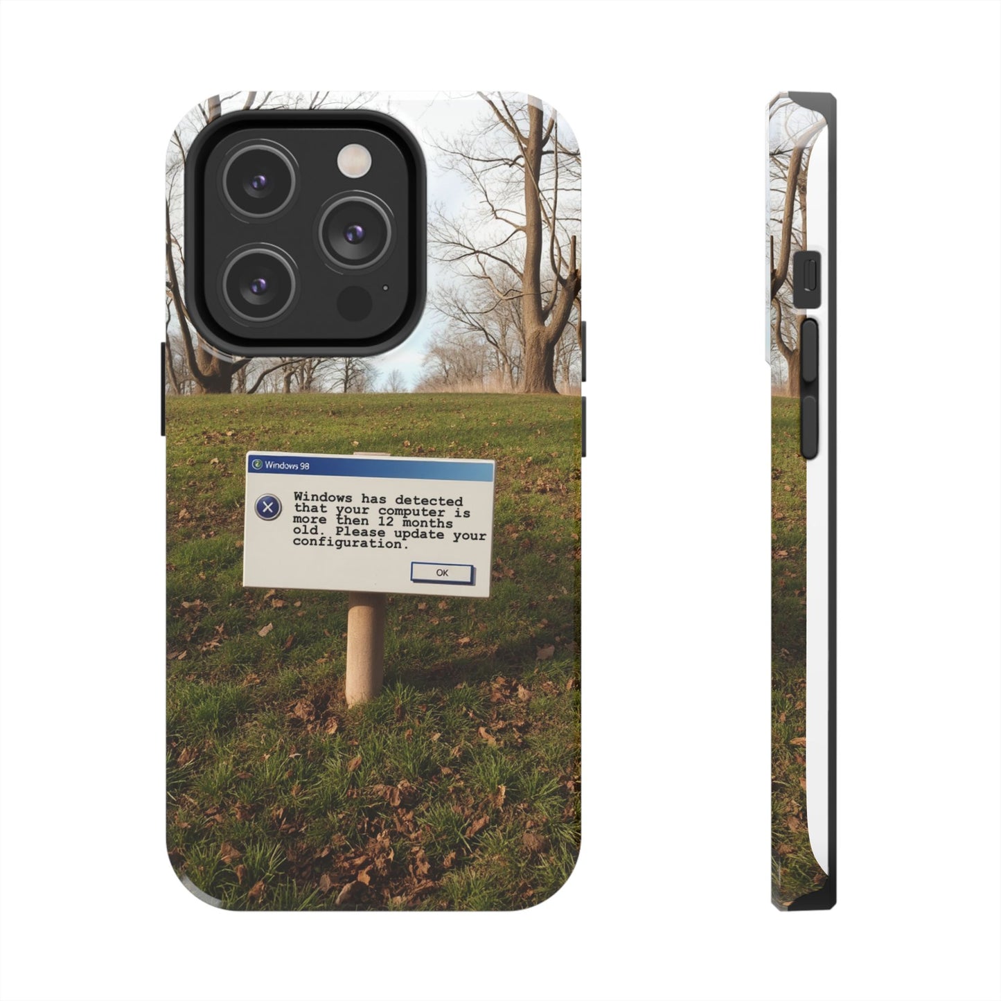 Durable Phone Case with Windows 98 Error Message Design - Perfect Gift for Tech Lovers