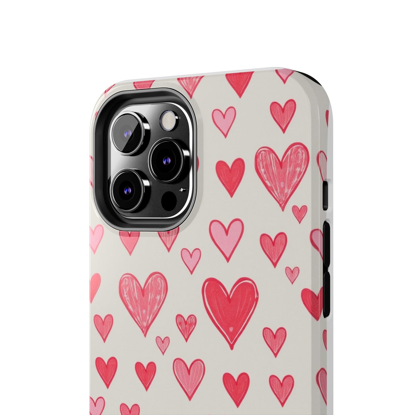 Heart Pattern Tough Phone Case - Cute and Stylish Protection