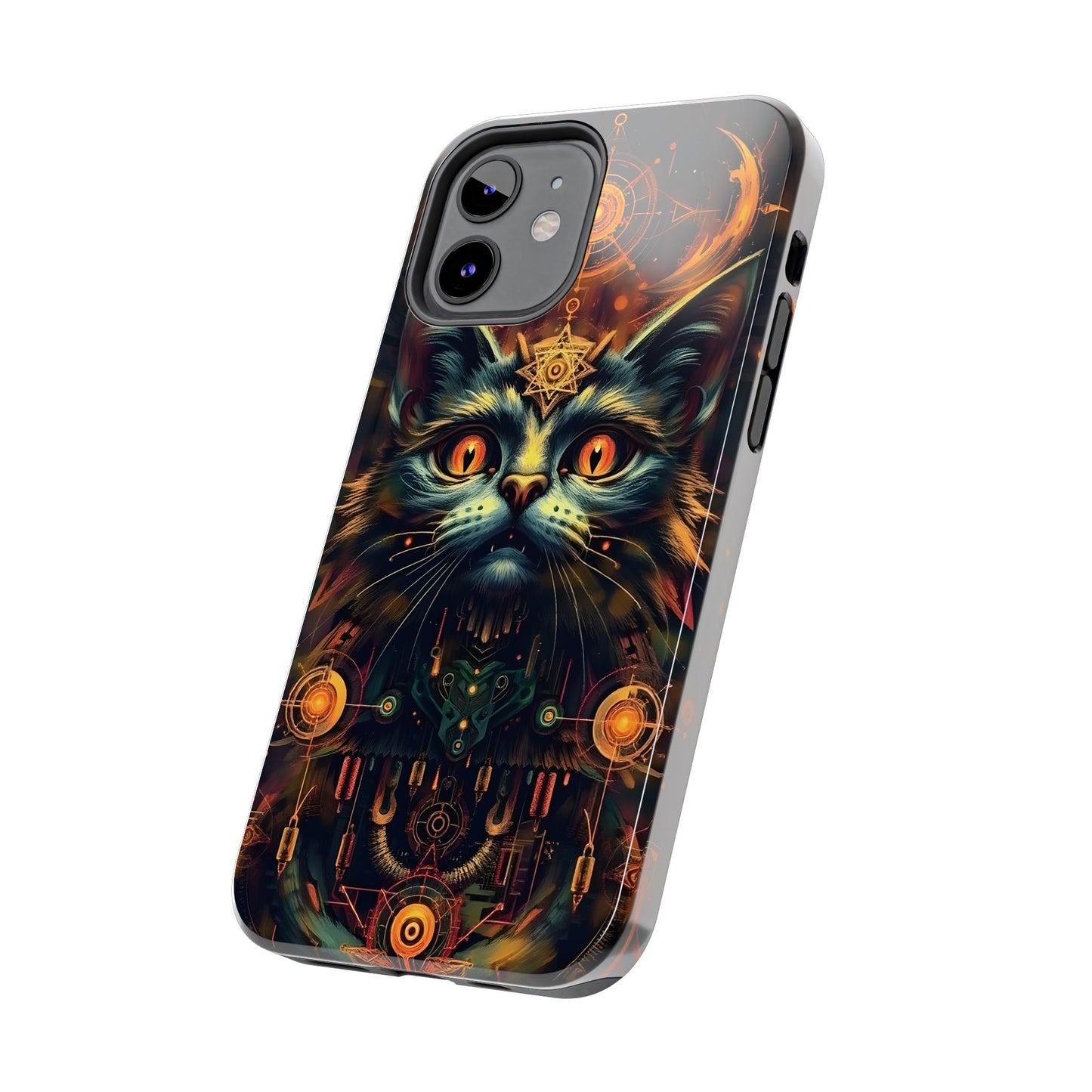 Mystical Cat Queen Tough Phone Case – Unique Protection for Cat Lovers - for iPhone