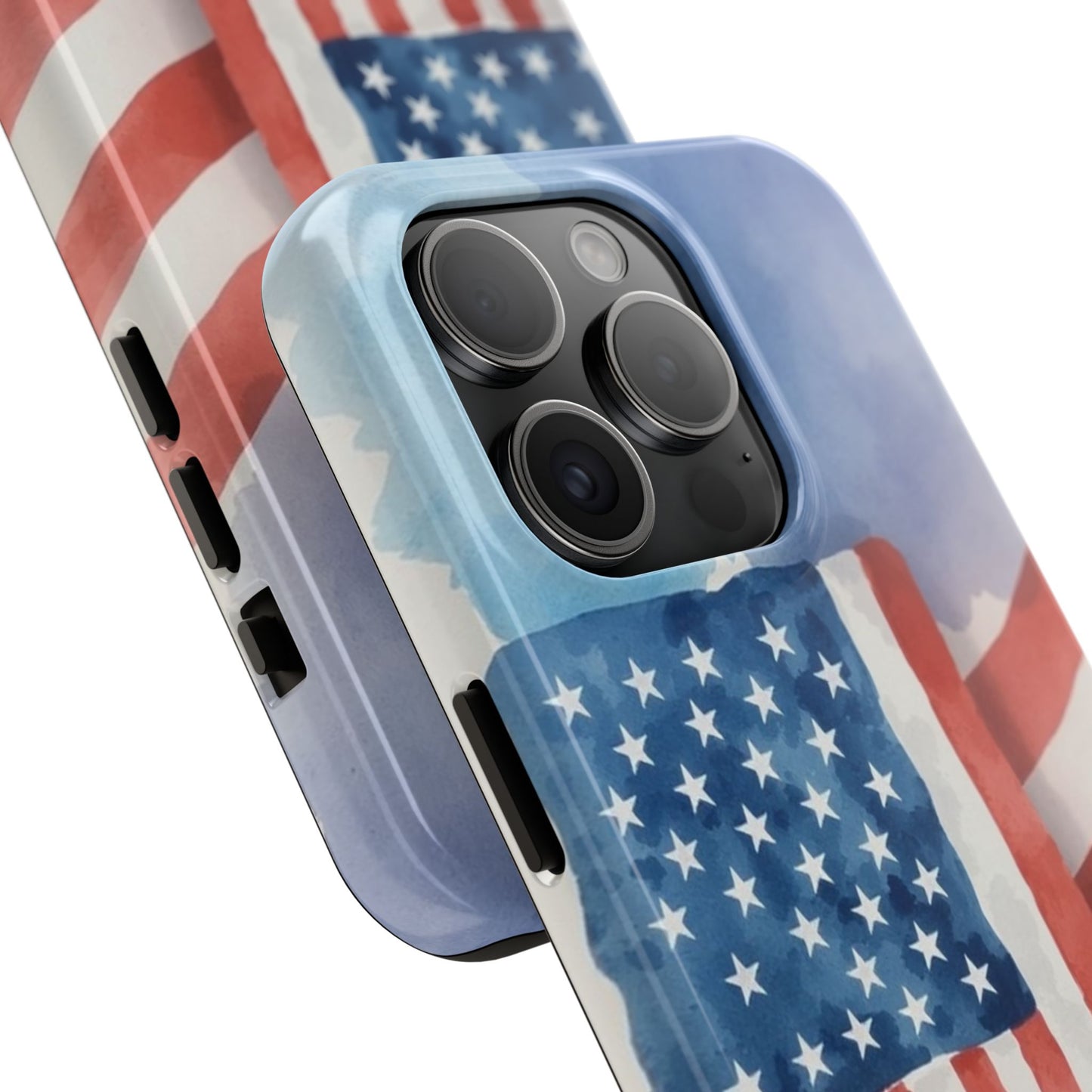 Abstract Watercolor American Flag Design - Tough Phone Case - for iPhone