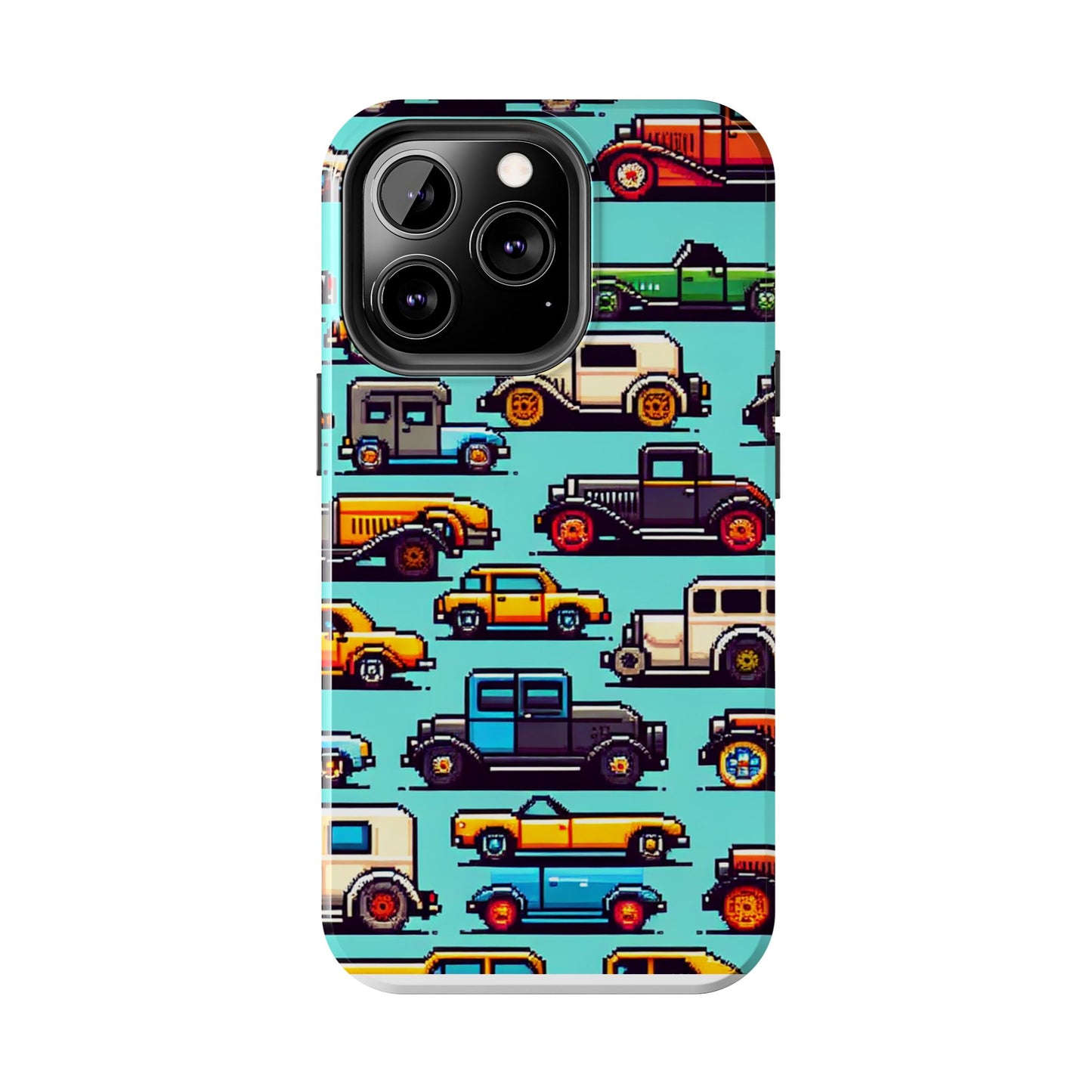 Retro Car Pixel Art Tough Phone Case - Durable & Stylish Protection - for iPhone