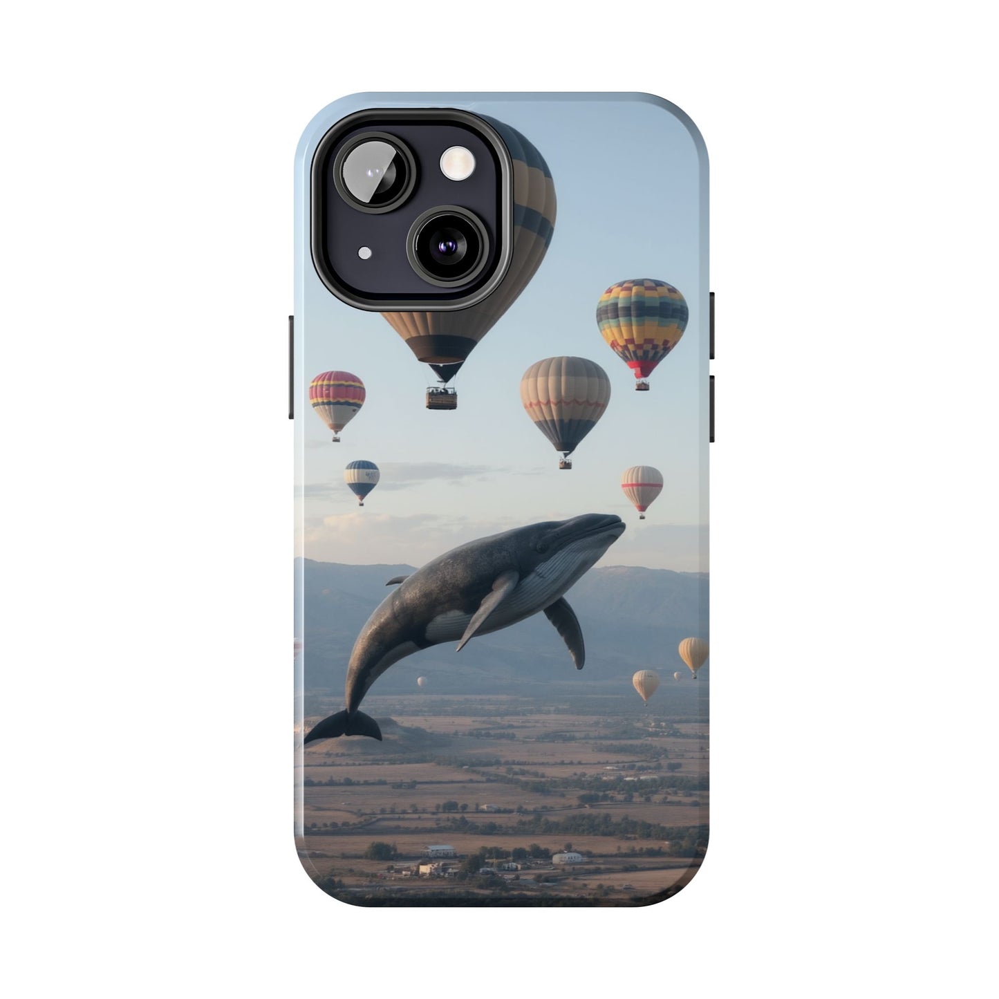 Whale Hot Air Balloon Tough Phone Case - Adventure & Nature Lovers