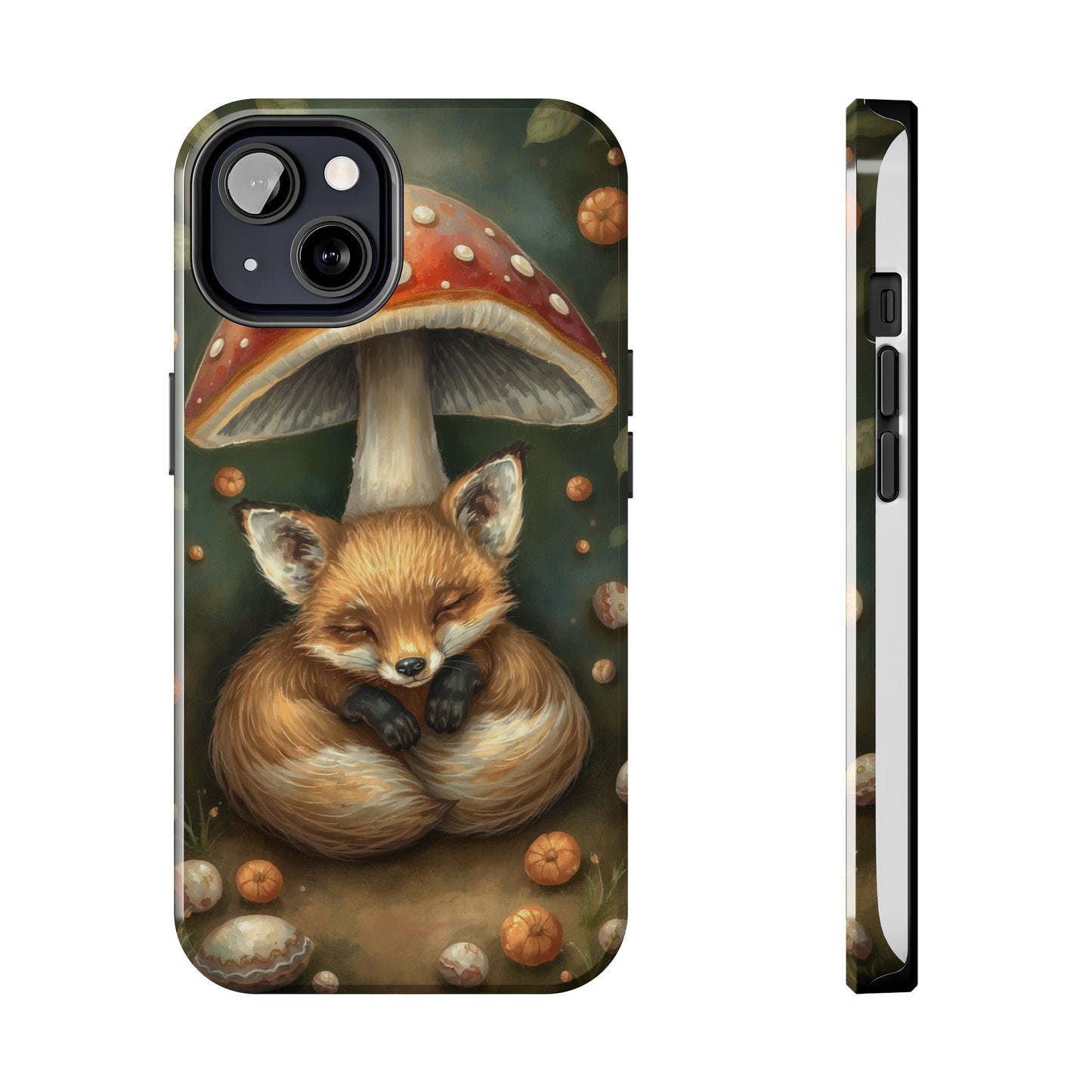 Cute Fox & Mushroom Phone Case - Tough Protective Cover