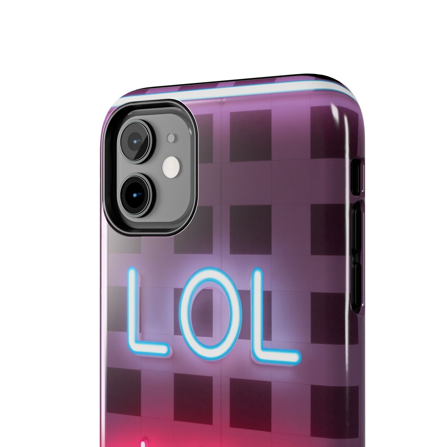 Neon Vibe Tough Phone Case - 'LOL Whatevr' Design for Trendsetters