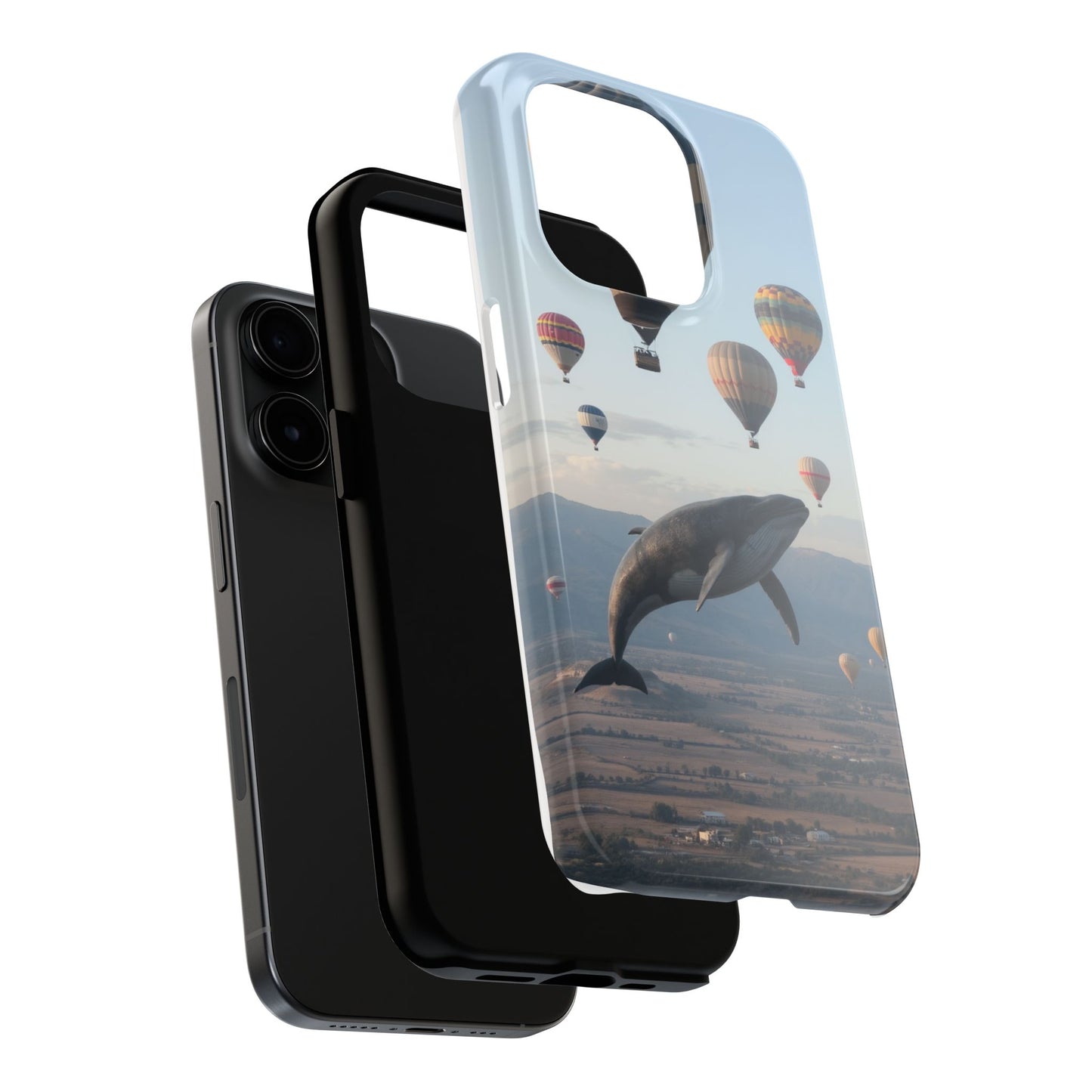 Whale Hot Air Balloon Tough Phone Case - Adventure & Nature Lovers