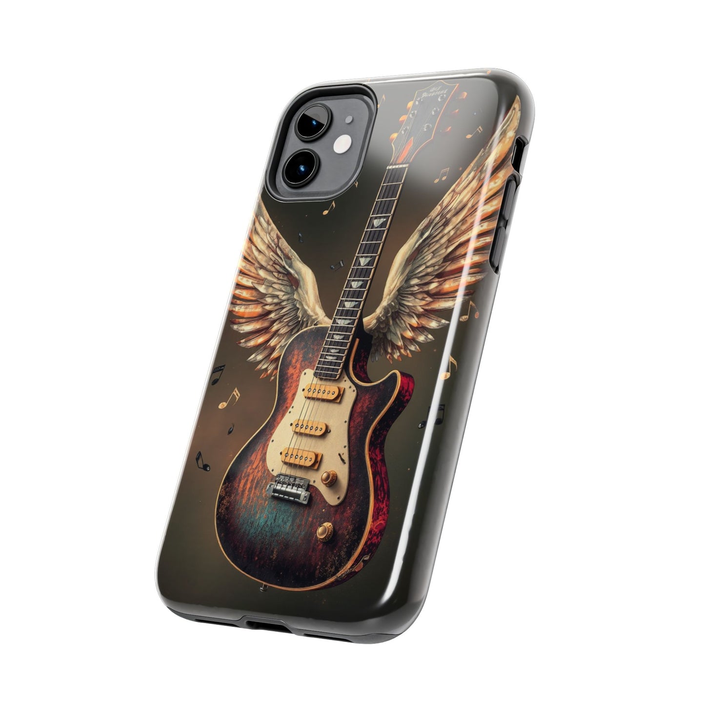 Inspirational Guitar Wing Phone Case - Tough Protection for Music Lovers