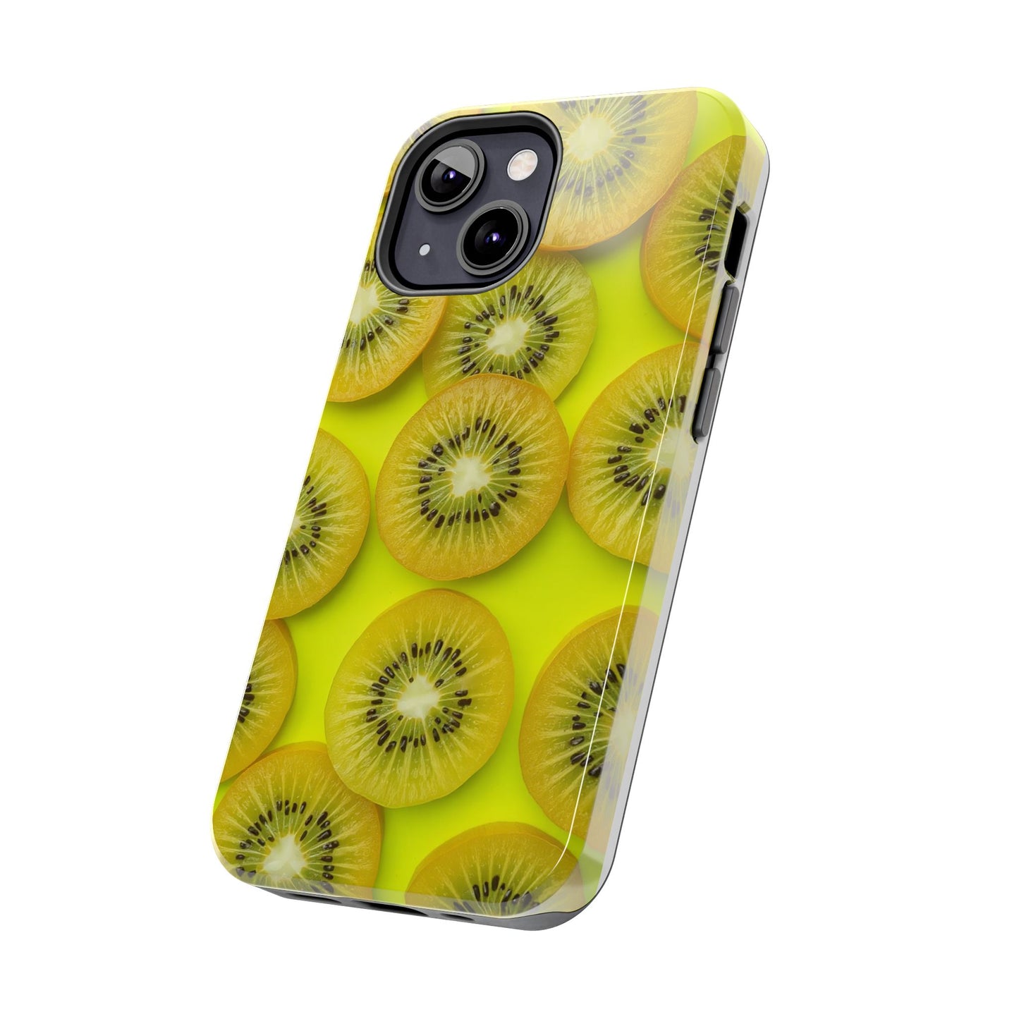 Vibrant Kiwi Tough Phone Case - Bright Yellow Design for Fruit Lovers