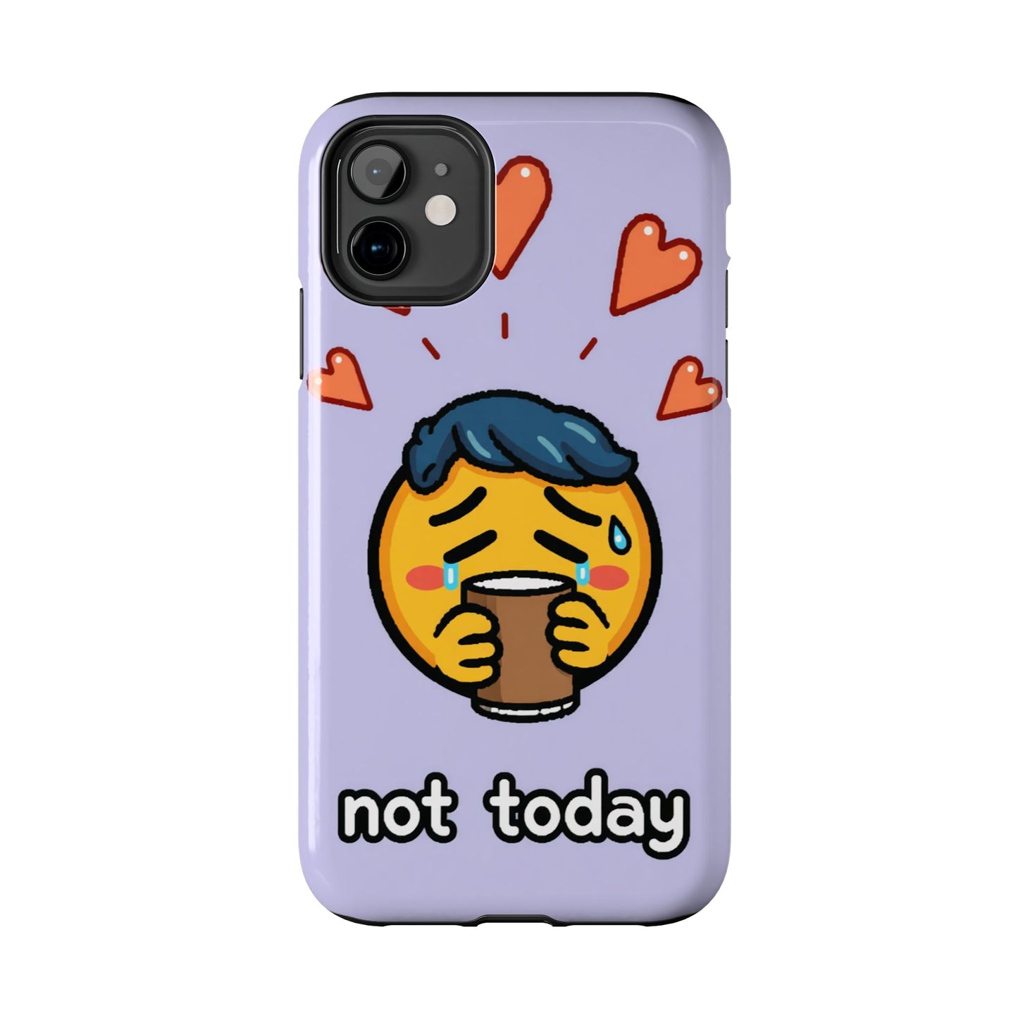 Cute Tough Phone Case - 'Not Today' Emoji Design