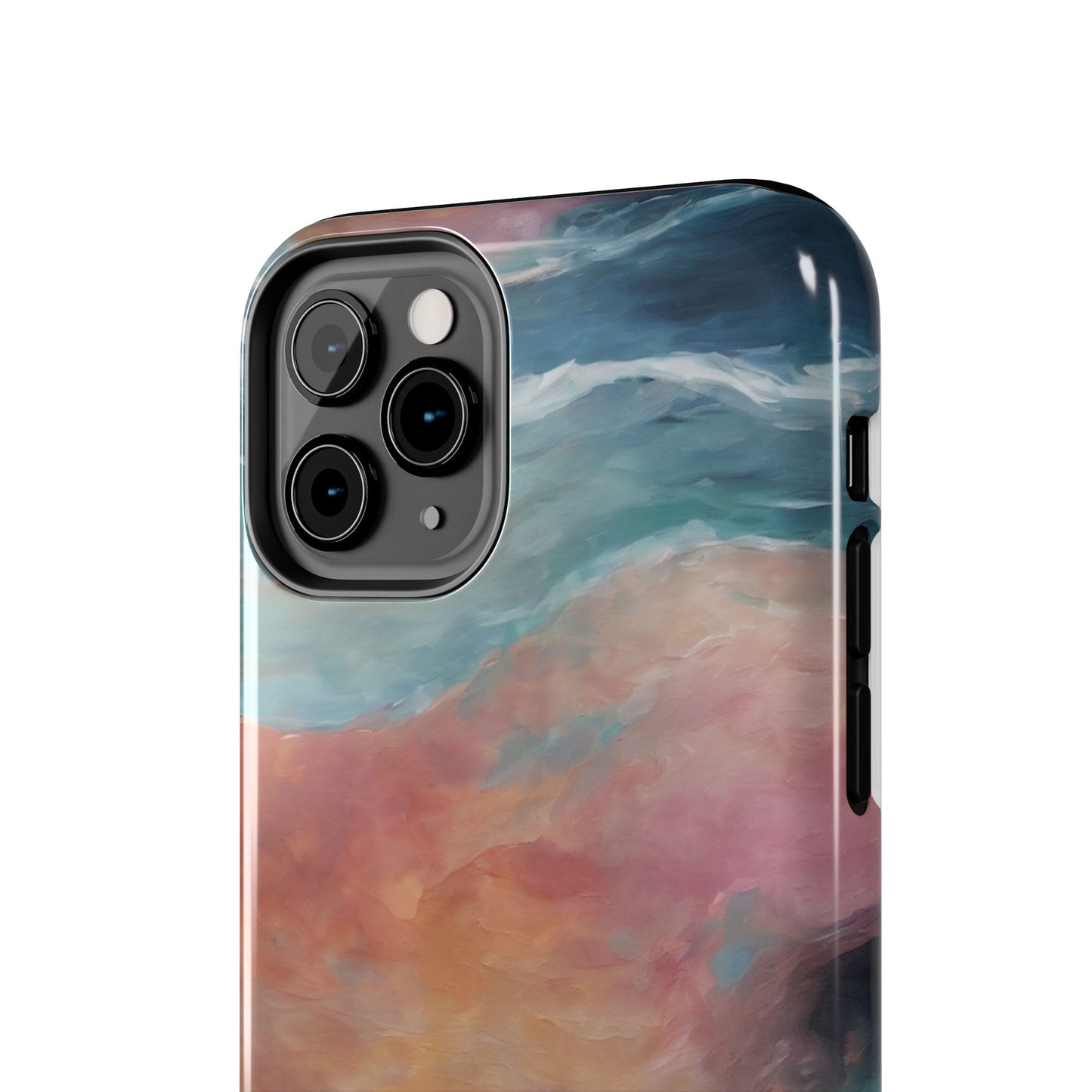 Artistic Painted Sea Tough Phone Case - Abstract Waves Design - for iPhone