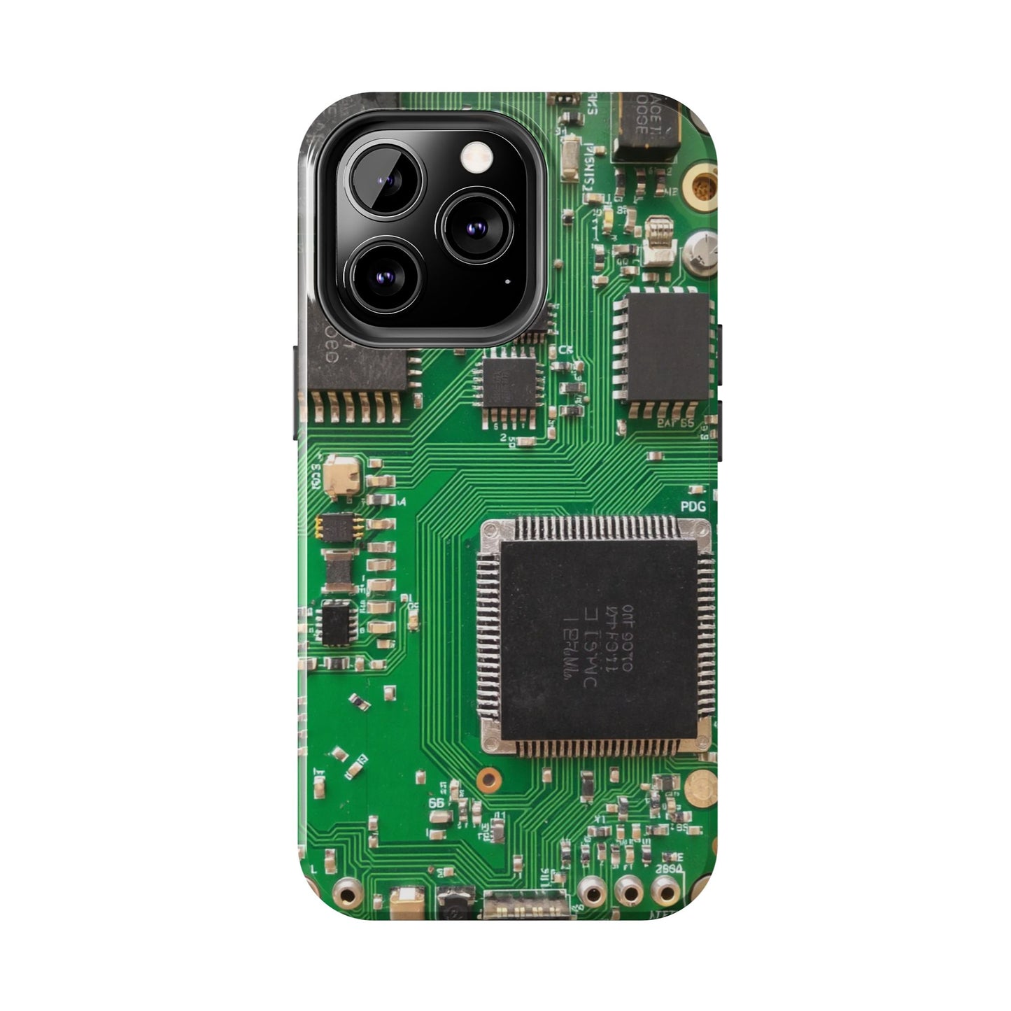 Circuit Board Tough Phone Case - Durable Tech Design