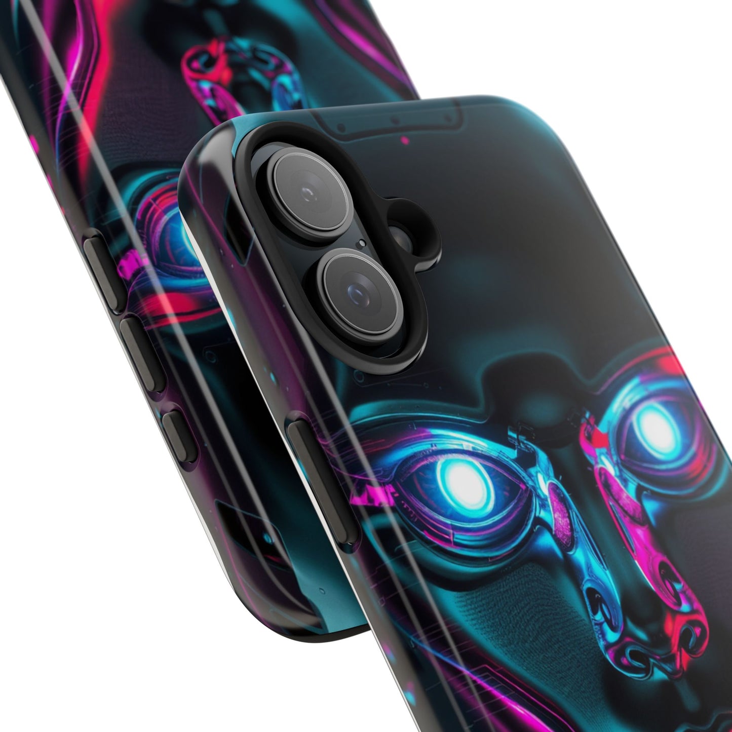 Futuristic Phone Case, Tough Phone Cover, Cyberpunk Style, Robot Design, Gift for Tech Lovers, Unique Phone Accessories