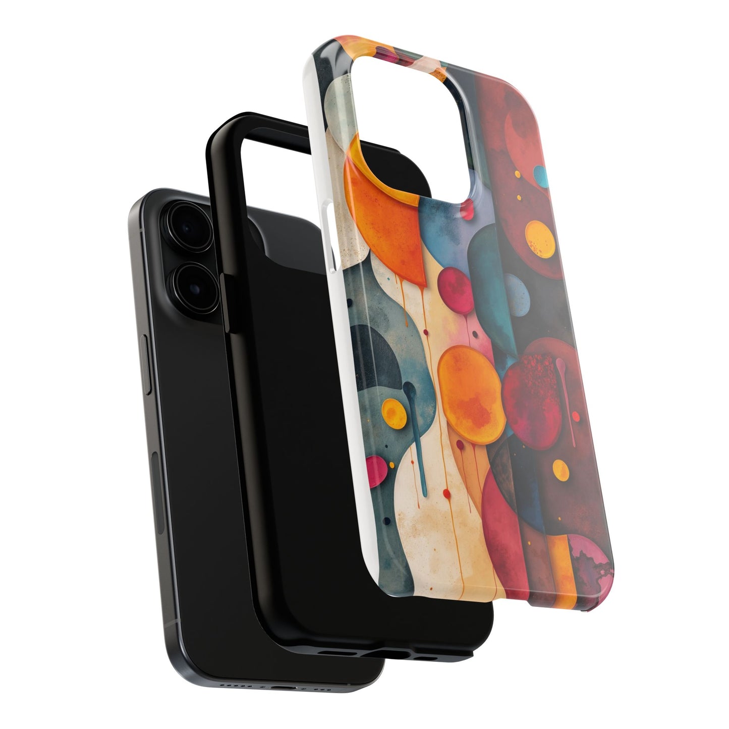 Artistic Tough Phone Cases - Colorful Abstract Design for Trendy Protection - for iPhone