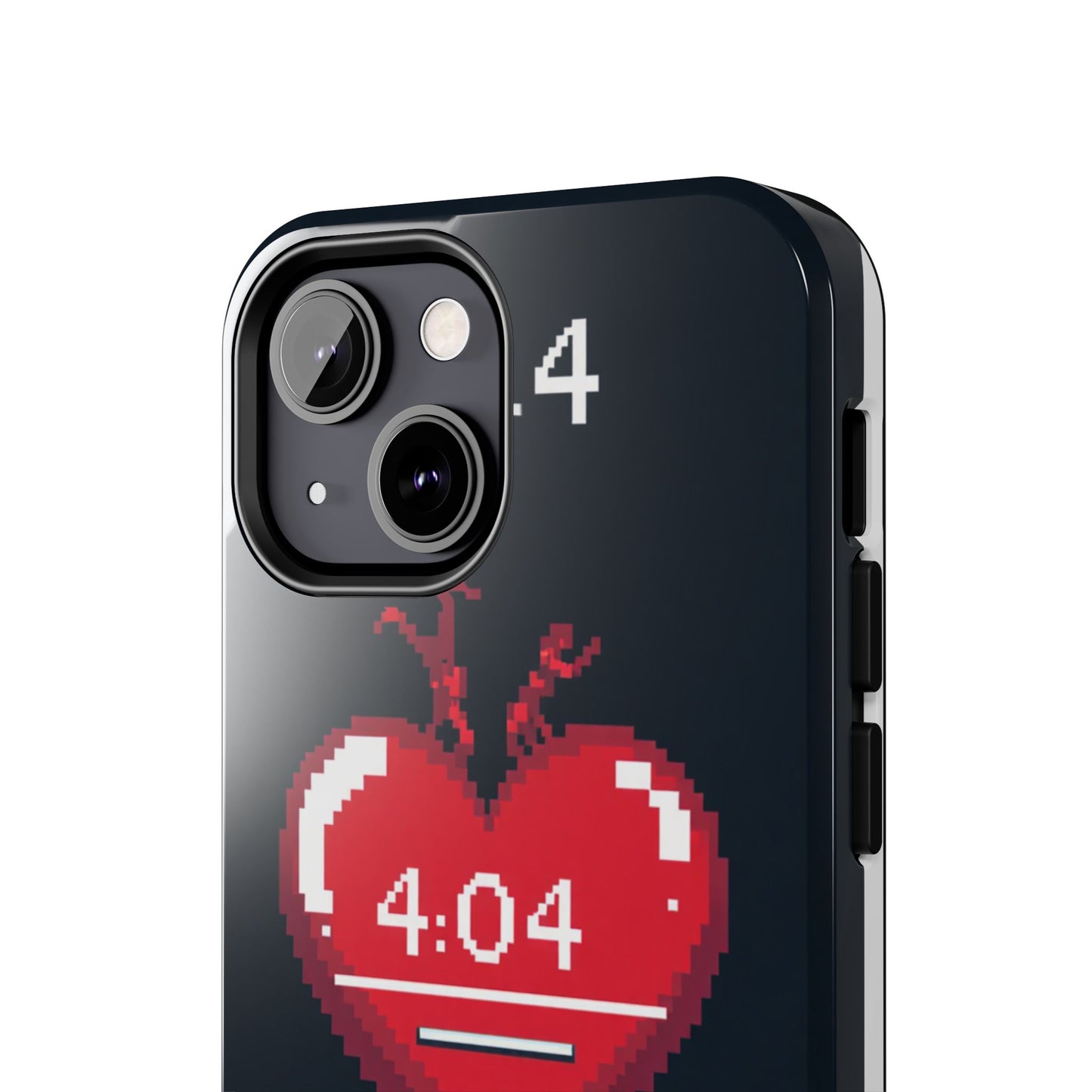 Vintage Pixel Heart Tough Phone Case - "404 Love Not Found" Design