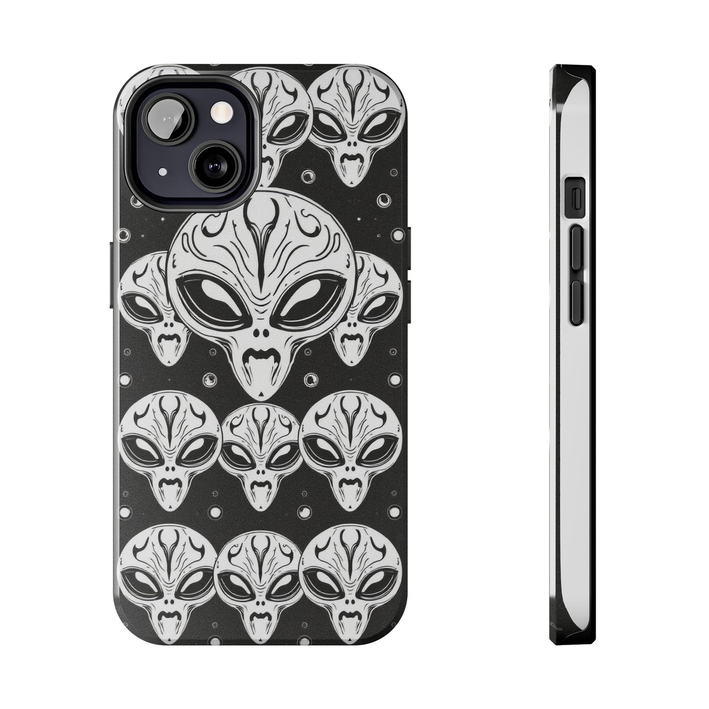 Alien Pattern Tough Phone Case - Durable Protection with Out-of-This-World Design