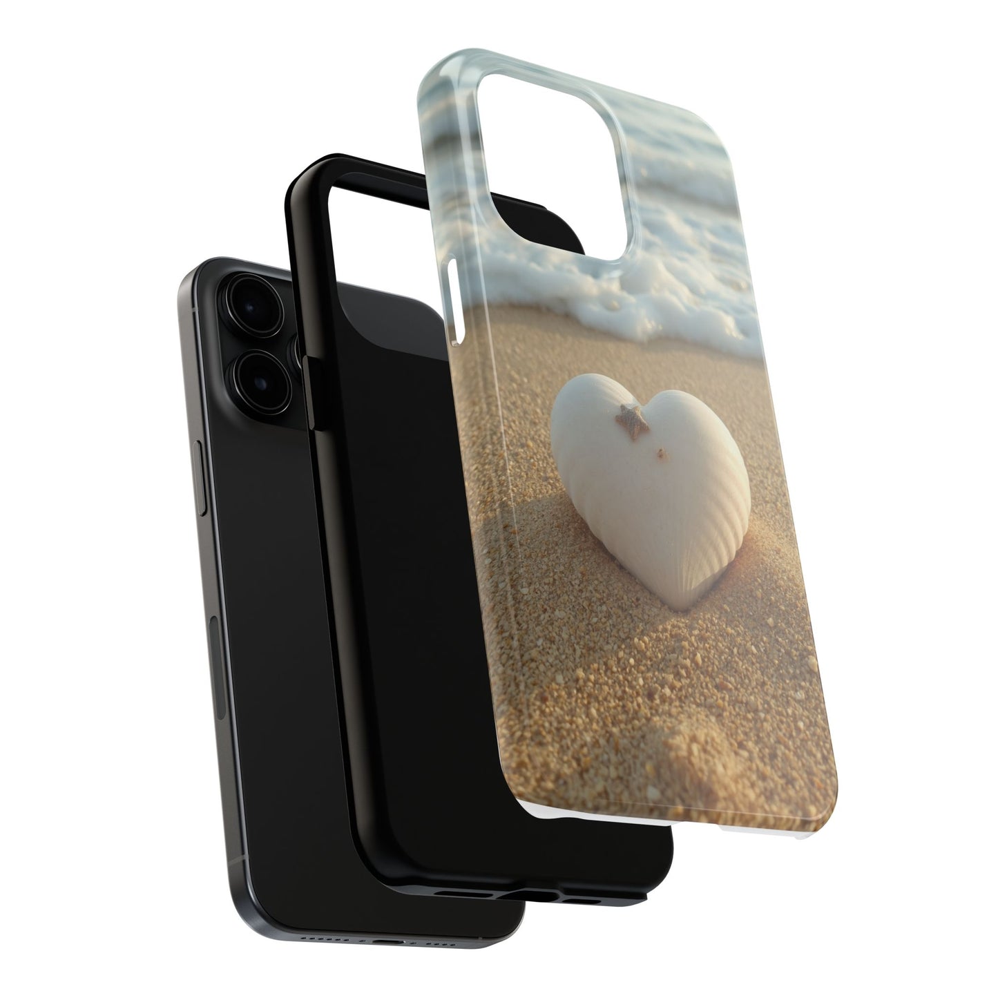 Heart Seashell Tough Phone Case for iPhone