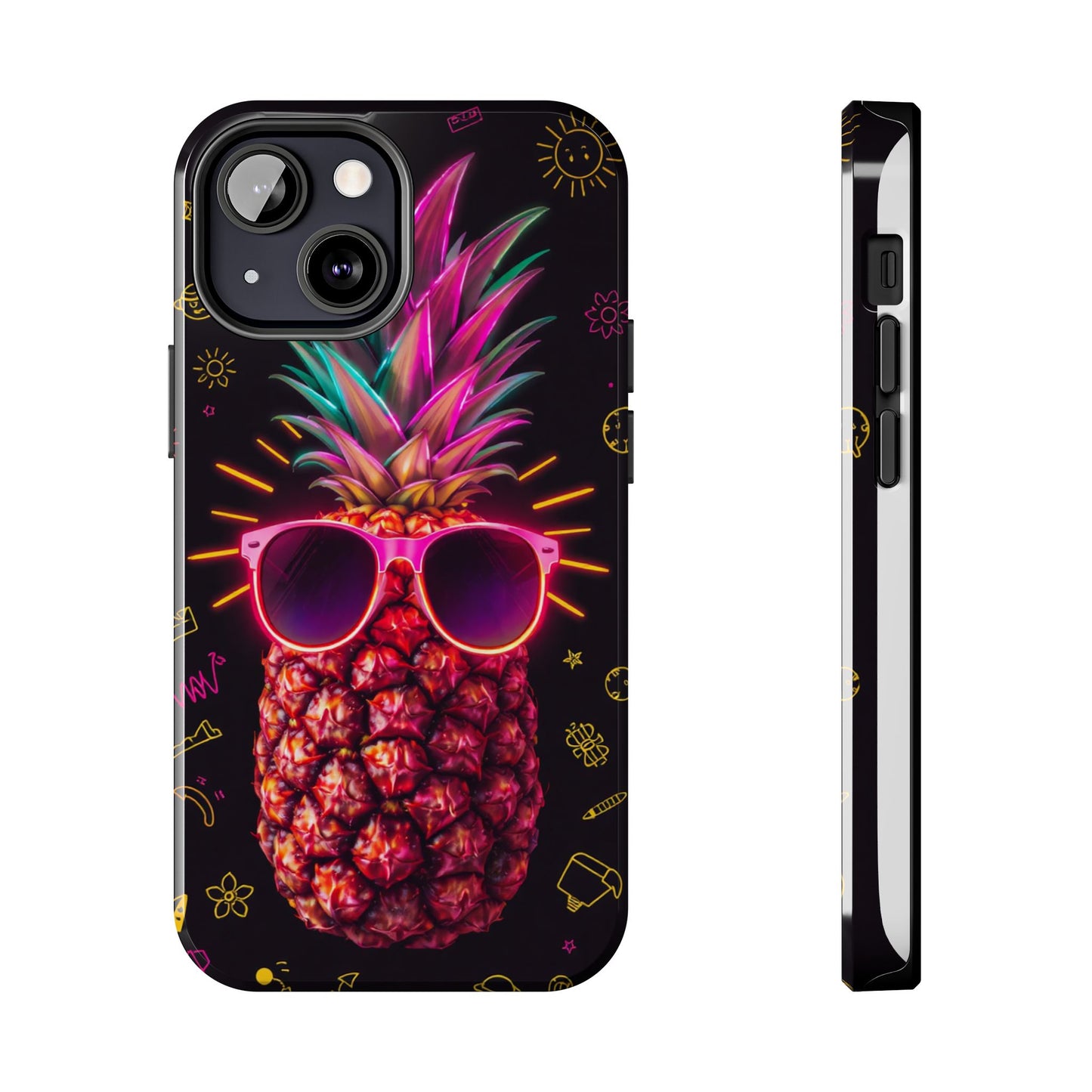 Tough Pineapple Phone Case - Cool, Vibrant Design Perfect for Summer Vibes