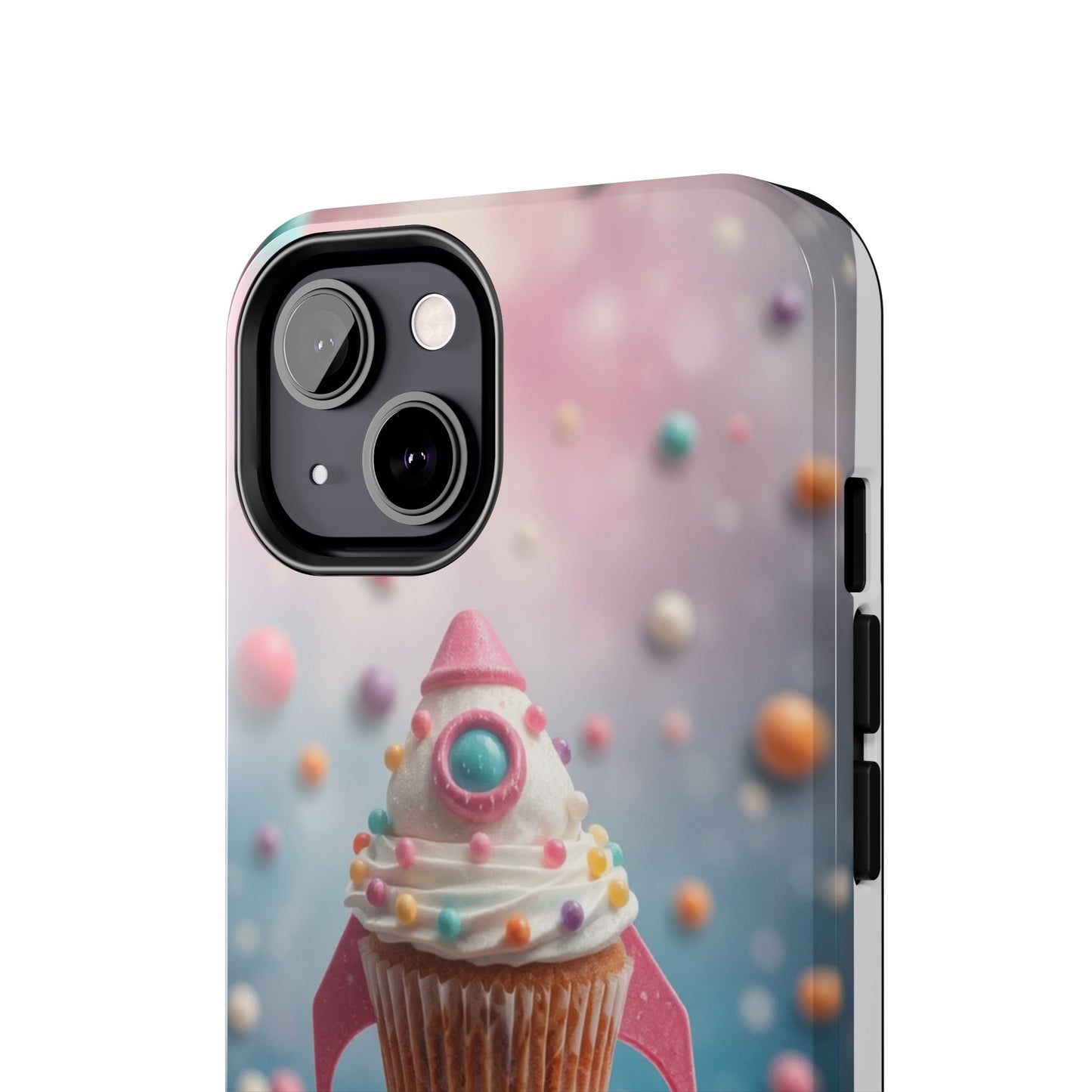 Whimsical Rocket Cupcake Phone Case - Fun Protective Case for Kids and Teens