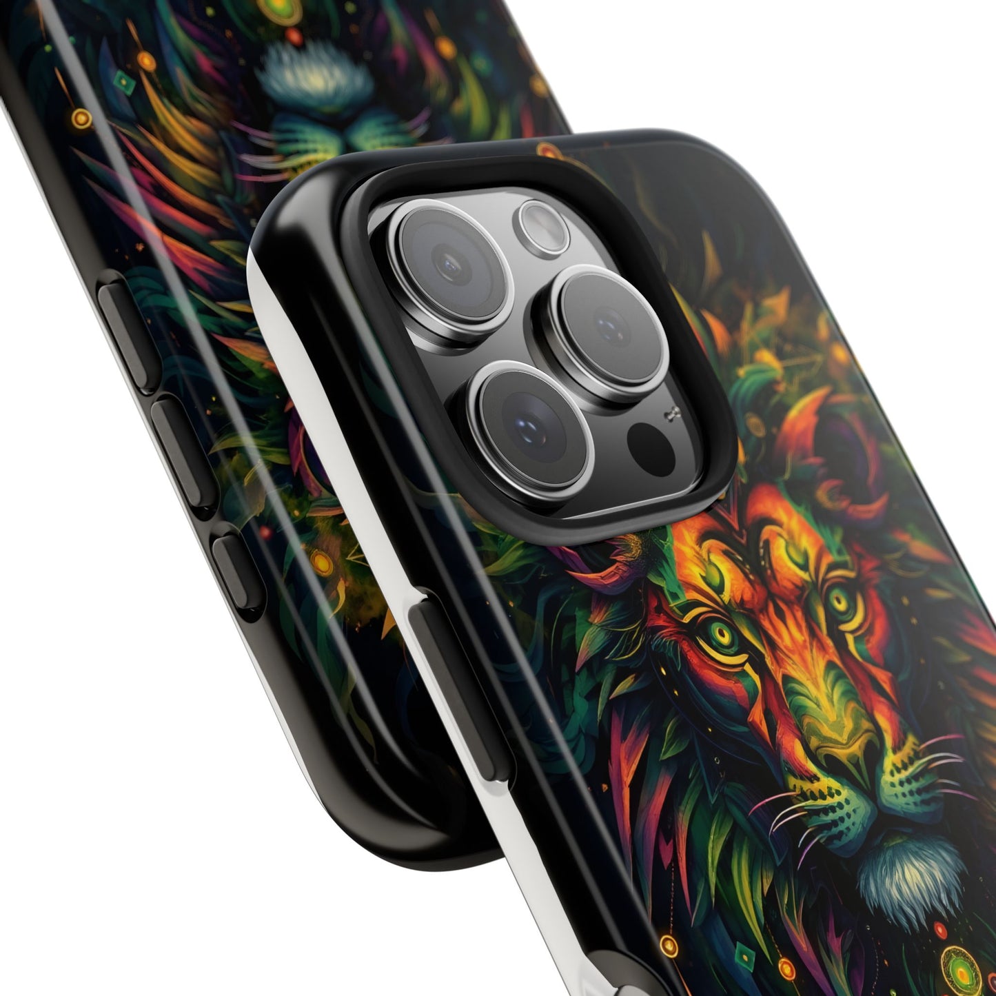 Vibrant Mystical Lion Art Tough Phone Case - Bold Protector for Animal Lovers - for iPhone