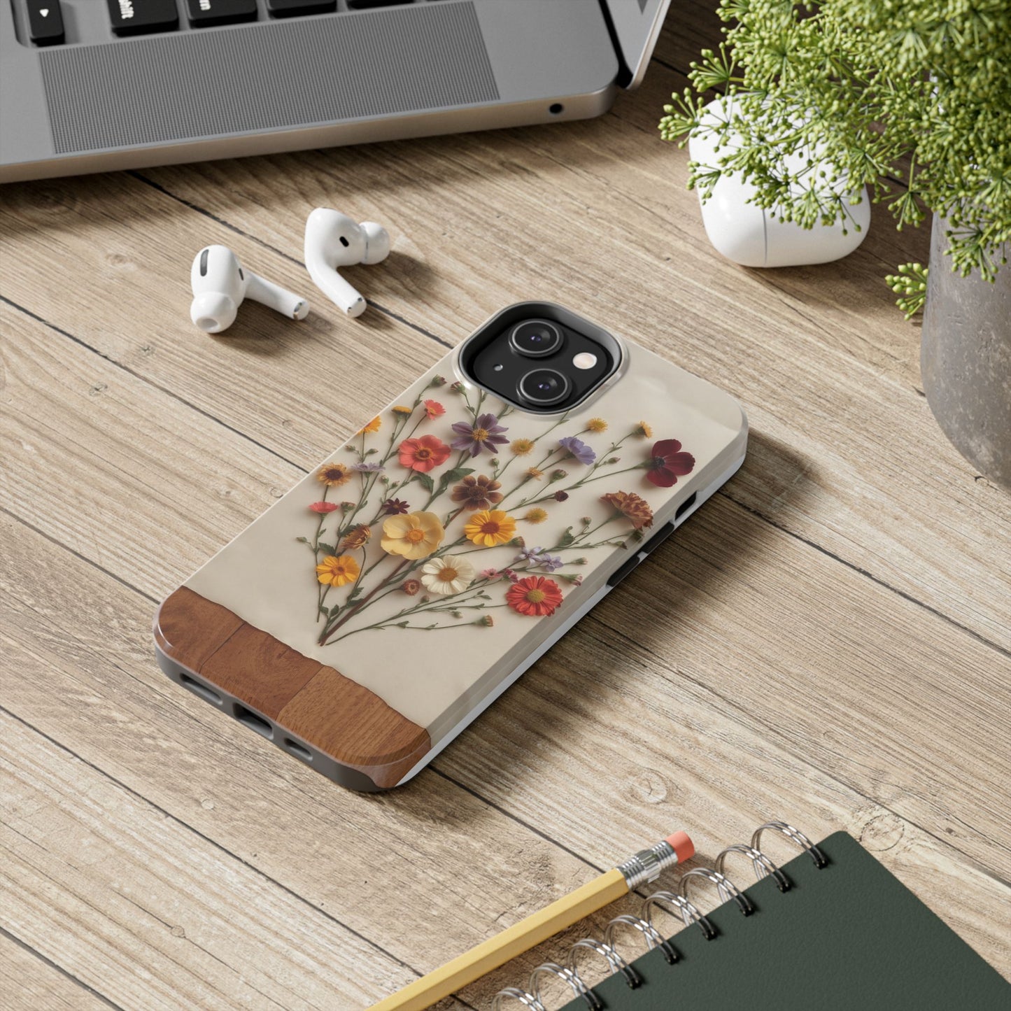 Floral Tough Phone Case - Durable Protection with Nature-Inspired Design