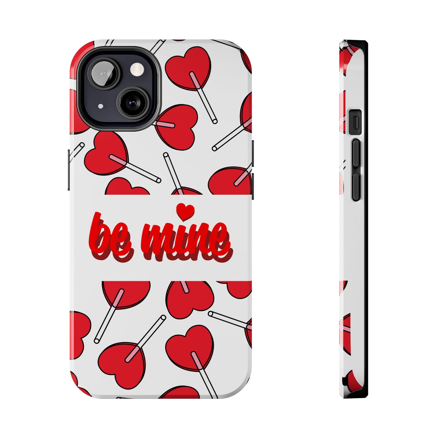 Be Mine Heart Pattern Tough Phone Case - Love Gift - for iPhone