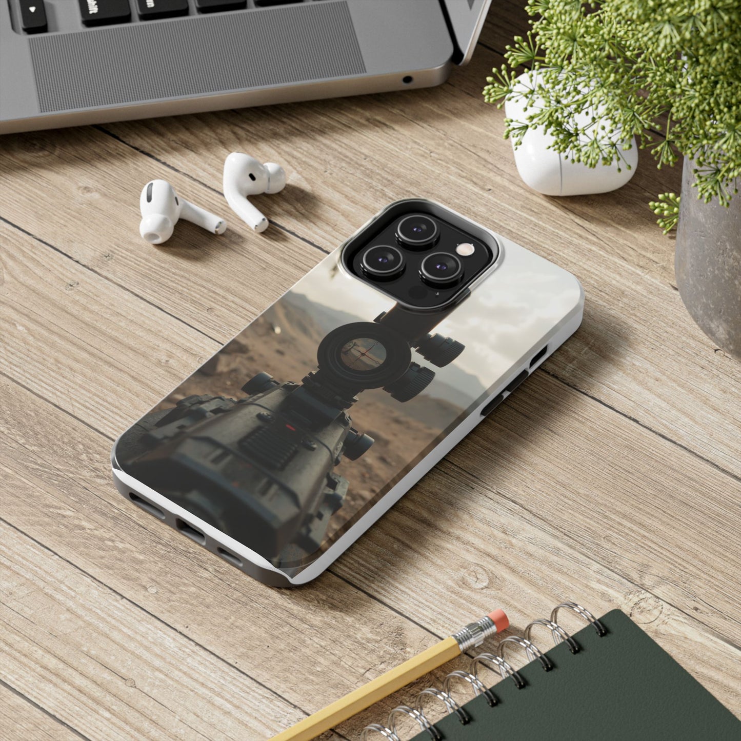 Tough Phone Case with Sniper Scope Design - Durable & Stylish Protection for Outdoors Enthusiasts
