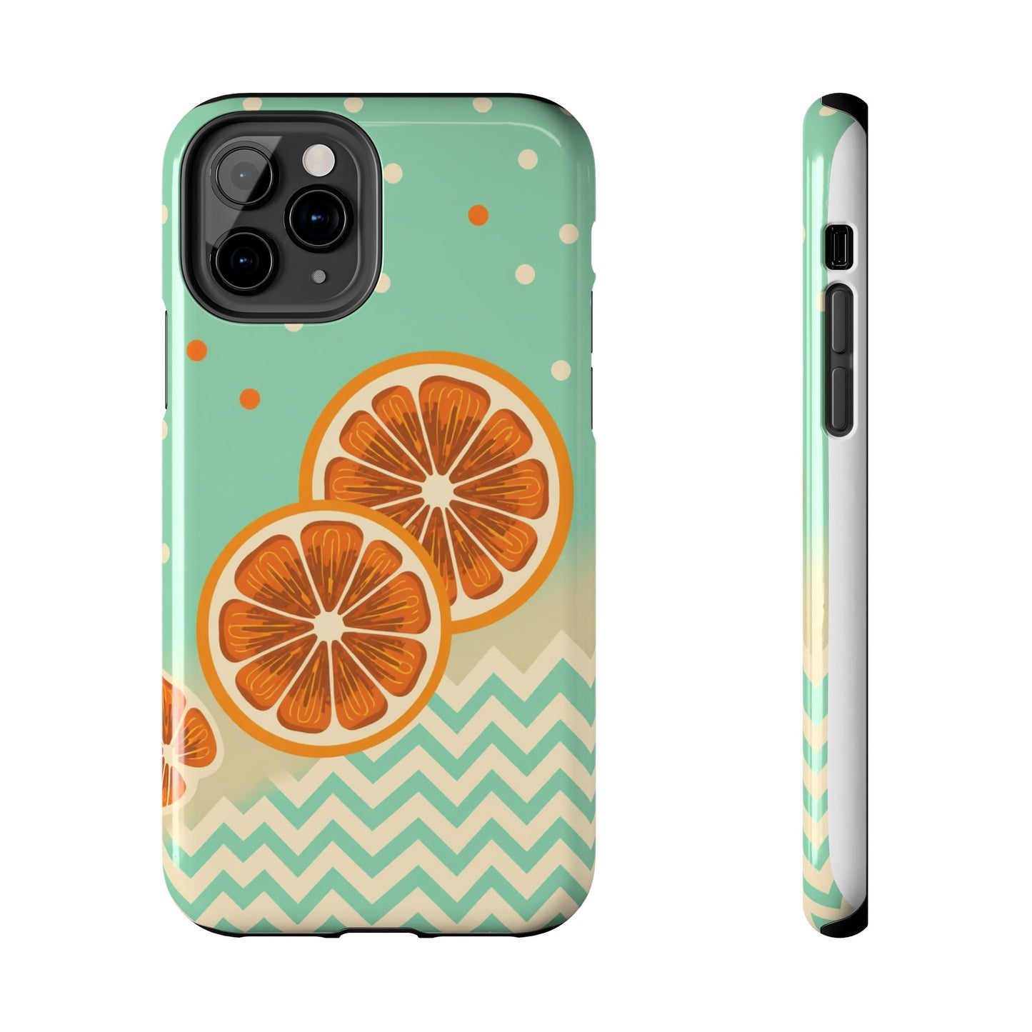 Citrus Vibe Tough Phone Case - Fun Orange Slice Design